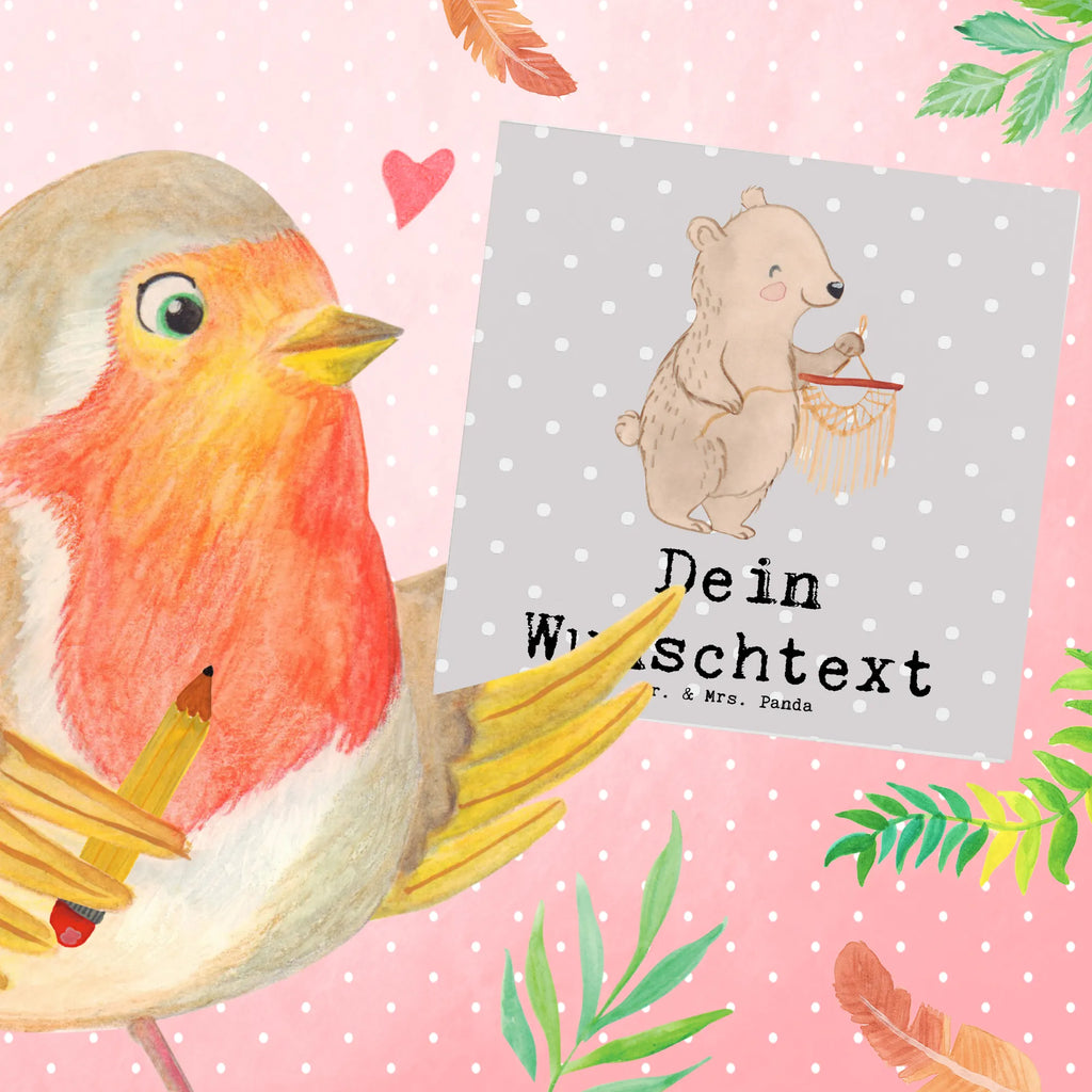 Personalized Deluxe Card bear macrame Personalisierte Karte, Grußkarte als Geldgeschenk, Grußkarte mit persönlichen Nachrichten, Grußkarte mit Namen, Personalisierte Hochzeitskarte, Grußkarte selber drucken, Personalisierte Grußkarte, Personalisierte Glückwunschkarte, Personalisierte Geburtstagskarte, Grußkarte selbst gestalten, Personalisiertere Klappkarte, Personalisierte Einladungskarte, Grußkarten personalisiert, Geschenk, Sport, Sportart, Hobby, Schenken, Danke, Dankeschön, Auszeichnung, Gewinn, Sportler, Basteln, Makramee, Basteln mit Makramee