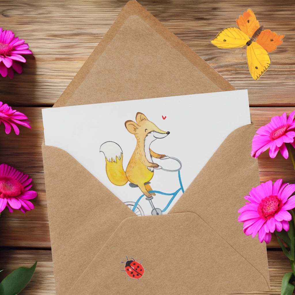 Personalized Deluxe Card Fox cycle Personalisierte Geburtstagskarte, Grußkarten personalisiert, Personalisierte Grußkarte, Personalisierte Einladungskarte, Personalisiertere Klappkarte, Grußkarte selbst gestalten, Grußkarte selber drucken, Grußkarte mit persönlichen Nachrichten, Personalisierte Glückwunschkarte, Grußkarte mit Namen, Grußkarte als Geldgeschenk, Personalisierte Hochzeitskarte, Personalisierte Karte, Geschenk, Sport, Sportart, Hobby, Schenken, Danke, Dankeschön, Auszeichnung, Gewinn, Sportler, Fahrrad fahren, Mountainbiking, Trekking, Radeln, Radsport