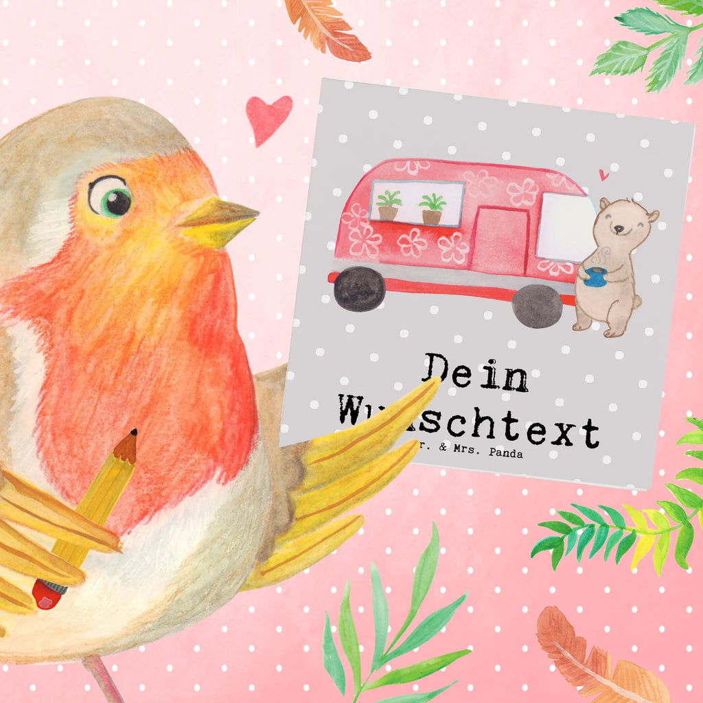 Personalized Deluxe Card bear camper Grußkarte selbst gestalten, Personalisierte Karte, Grußkarte selber drucken, Grußkarte mit persönlichen Nachrichten, Grußkarte mit Namen, Personalisierte Glückwunschkarte, Personalisierte Geburtstagskarte, Grußkarte als Geldgeschenk, Personalisierte Einladungskarte, Personalisiertere Klappkarte, Personalisierte Hochzeitskarte, Grußkarten personalisiert, Personalisierte Grußkarte, Geschenk, Sport, Sportart, Hobby, Schenken, Danke, Dankeschön, Auszeichnung, Gewinn, Sportler, Zelten, Wohnmobil, Campingplatz, Urlaub, Campen, Roadtrip, Camper