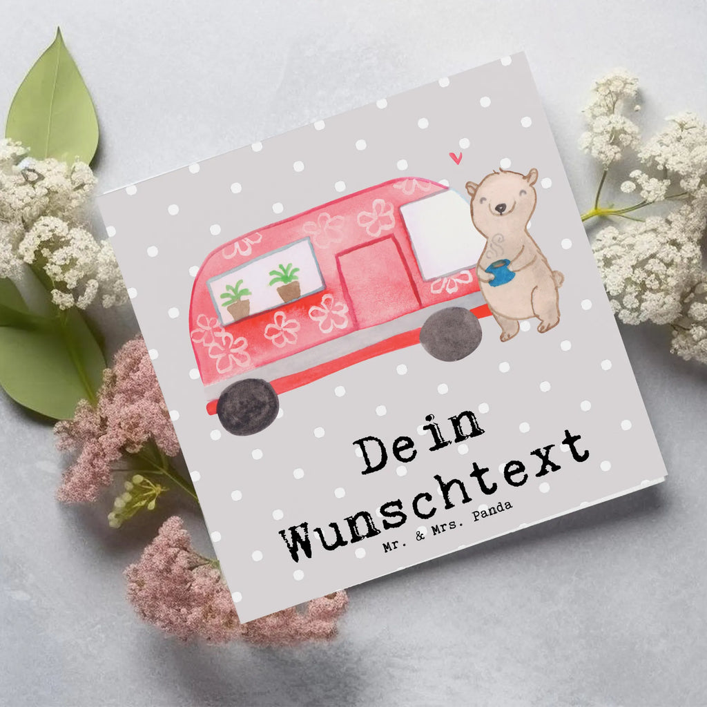 Personalized Deluxe Card bear camper Grußkarte selbst gestalten, Personalisierte Karte, Grußkarte selber drucken, Grußkarte mit persönlichen Nachrichten, Grußkarte mit Namen, Personalisierte Glückwunschkarte, Personalisierte Geburtstagskarte, Grußkarte als Geldgeschenk, Personalisierte Einladungskarte, Personalisiertere Klappkarte, Personalisierte Hochzeitskarte, Grußkarten personalisiert, Personalisierte Grußkarte, Geschenk, Sport, Sportart, Hobby, Schenken, Danke, Dankeschön, Auszeichnung, Gewinn, Sportler, Zelten, Wohnmobil, Campingplatz, Urlaub, Campen, Roadtrip, Camper