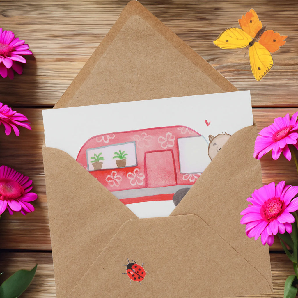 Personalized Deluxe Card bear camper Grußkarte selbst gestalten, Personalisierte Karte, Grußkarte selber drucken, Grußkarte mit persönlichen Nachrichten, Grußkarte mit Namen, Personalisierte Glückwunschkarte, Personalisierte Geburtstagskarte, Grußkarte als Geldgeschenk, Personalisierte Einladungskarte, Personalisiertere Klappkarte, Personalisierte Hochzeitskarte, Grußkarten personalisiert, Personalisierte Grußkarte, Geschenk, Sport, Sportart, Hobby, Schenken, Danke, Dankeschön, Auszeichnung, Gewinn, Sportler, Zelten, Wohnmobil, Campingplatz, Urlaub, Campen, Roadtrip, Camper