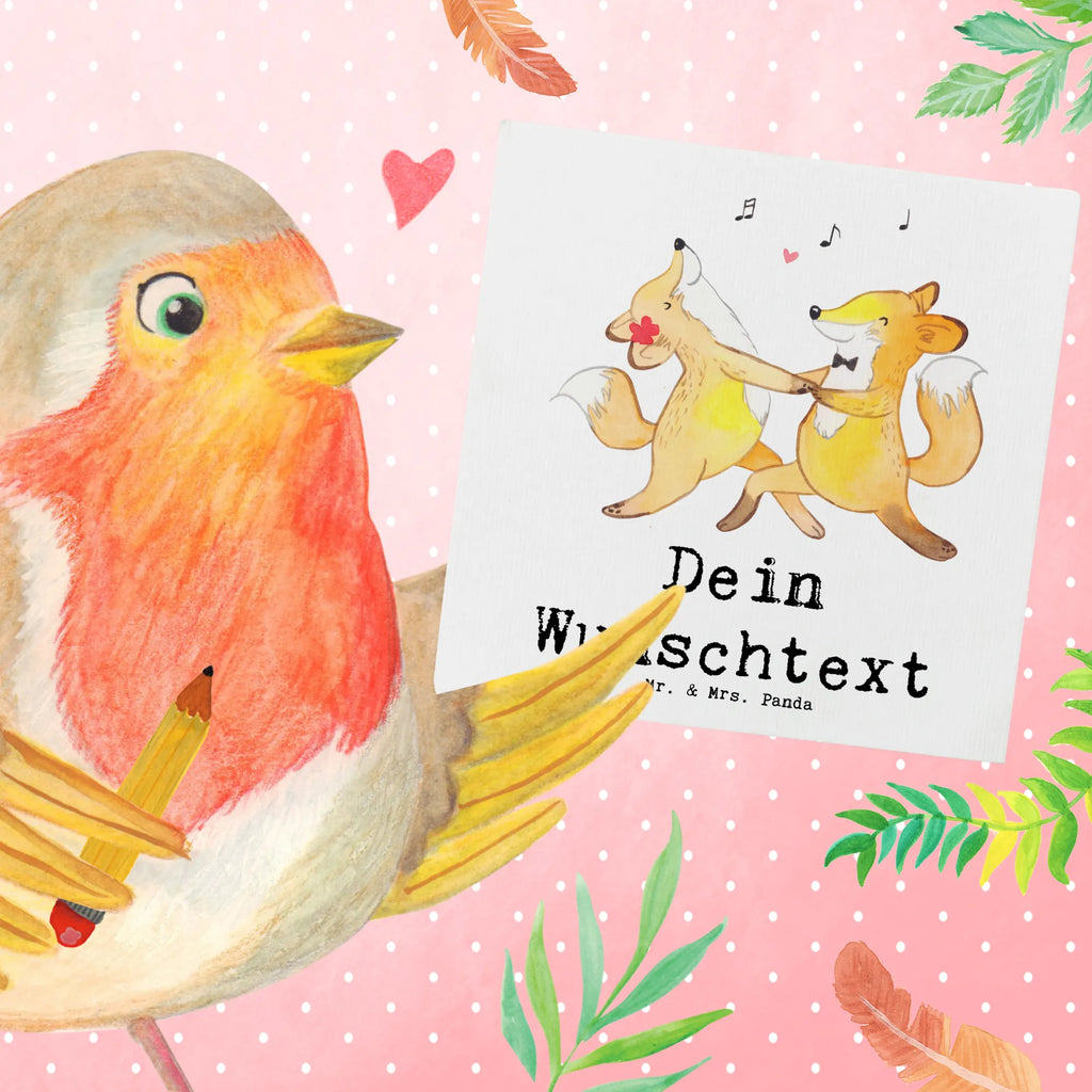 Personalized Deluxe Card foxes dancing salsa Personalisierte Hochzeitskarte, Personalisierte Grußkarte, Personalisierte Geburtstagskarte, Personalisierte Einladungskarte, Personalisierte Karte, Grußkarte selber drucken, Grußkarte mit persönlichen Nachrichten, Grußkarte als Geldgeschenk, Grußkarten personalisiert, Personalisierte Glückwunschkarte, Grußkarte mit Namen, Grußkarte selbst gestalten, Personalisiertere Klappkarte, Geschenk, Sport, Sportart, Hobby, Schenken, Danke, Dankeschön, Auszeichnung, Gewinn, Sportler, Tanzkurs, Tanzschule, Tanzen, Salsa tanzen