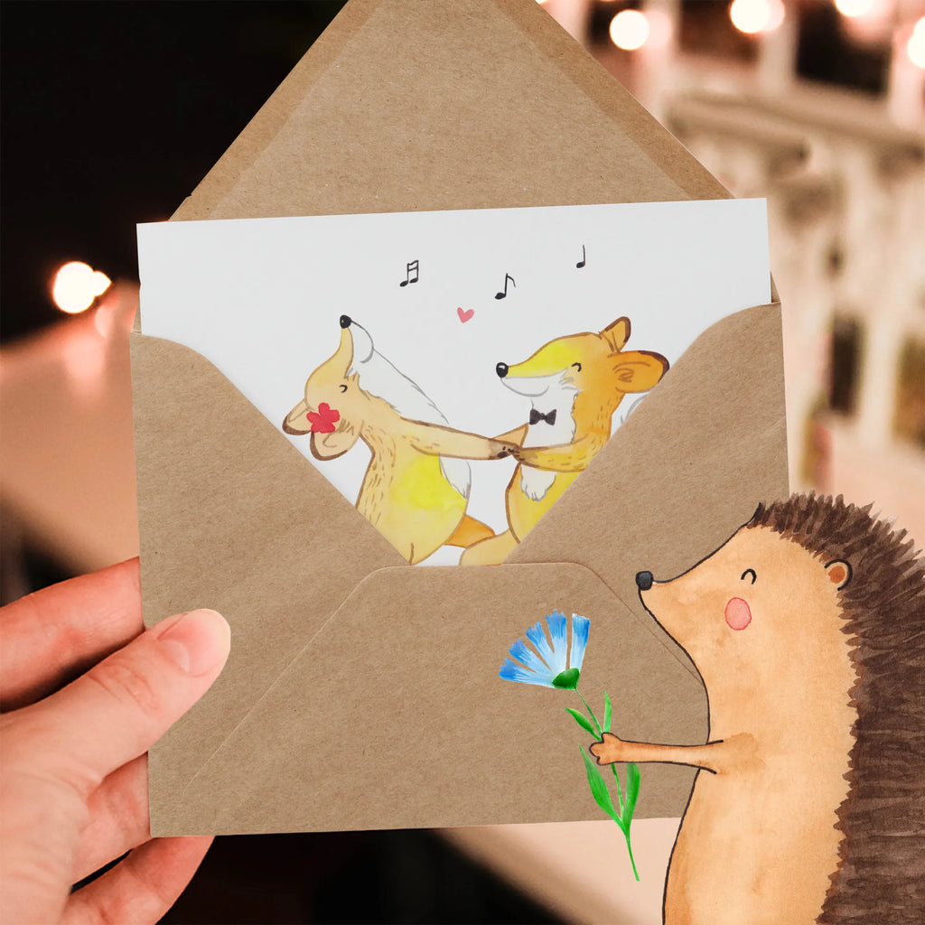 Personalized Deluxe Card foxes dancing salsa Personalisierte Hochzeitskarte, Personalisierte Grußkarte, Personalisierte Geburtstagskarte, Personalisierte Einladungskarte, Personalisierte Karte, Grußkarte selber drucken, Grußkarte mit persönlichen Nachrichten, Grußkarte als Geldgeschenk, Grußkarten personalisiert, Personalisierte Glückwunschkarte, Grußkarte mit Namen, Grußkarte selbst gestalten, Personalisiertere Klappkarte, Geschenk, Sport, Sportart, Hobby, Schenken, Danke, Dankeschön, Auszeichnung, Gewinn, Sportler, Tanzkurs, Tanzschule, Tanzen, Salsa tanzen