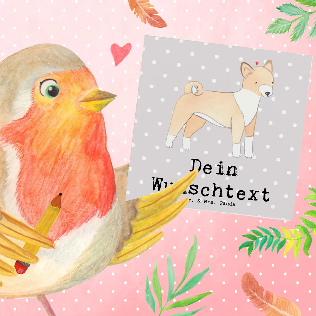 Personalized Deluxe Card Basenji Lifesaver Grußkarte selbst gestalten, Personalisiertere Klappkarte, Personalisierte Karte, Personalisierte Geburtstagskarte, Personalisierte Hochzeitskarte, Grußkarte mit persönlichen Nachrichten, Personalisierte Glückwunschkarte, Personalisierte Einladungskarte, Personalisierte Grußkarte, Grußkarte als Geldgeschenk, Grußkarten personalisiert, Grußkarte mit Namen, Grußkarte selber drucken, Hund, Hunderasse, Rassehund, Hundebesitzer, Geschenk, Tierfreund, Schenken, Welpe, Kongo-Terrier, Basenji