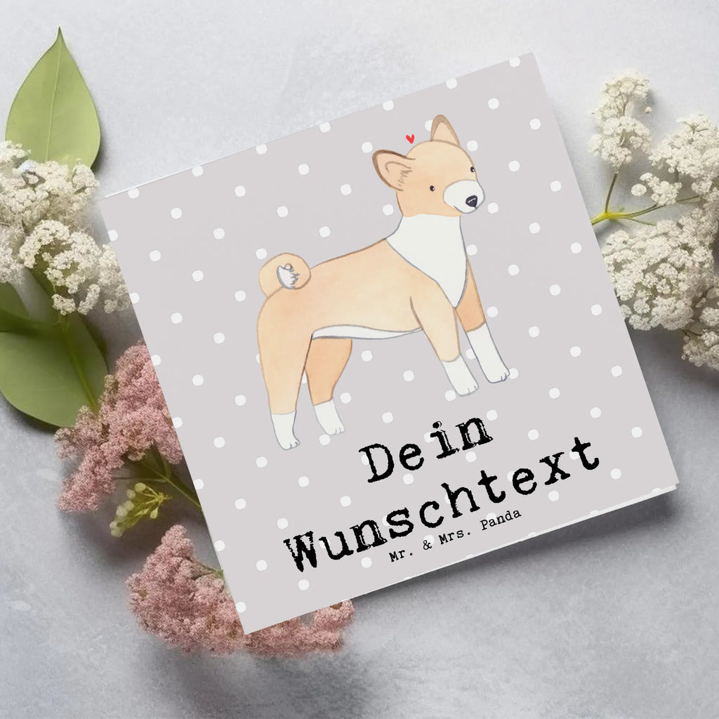 Personalized Deluxe Card Basenji Lifesaver Grußkarte selbst gestalten, Personalisiertere Klappkarte, Personalisierte Karte, Personalisierte Geburtstagskarte, Personalisierte Hochzeitskarte, Grußkarte mit persönlichen Nachrichten, Personalisierte Glückwunschkarte, Personalisierte Einladungskarte, Personalisierte Grußkarte, Grußkarte als Geldgeschenk, Grußkarten personalisiert, Grußkarte mit Namen, Grußkarte selber drucken, Hund, Hunderasse, Rassehund, Hundebesitzer, Geschenk, Tierfreund, Schenken, Welpe, Kongo-Terrier, Basenji