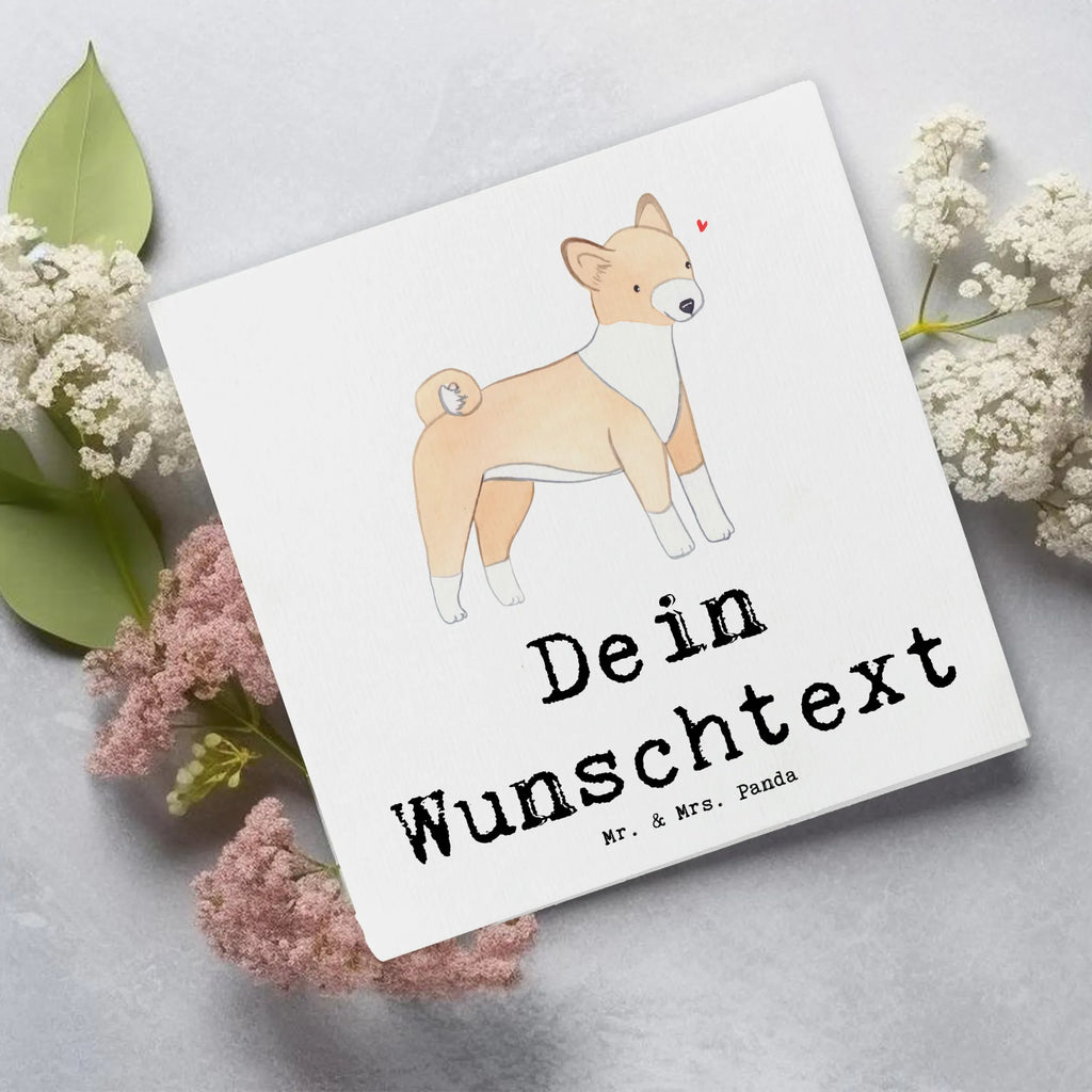 Personalized Deluxe Card Basenji Lifesaver Grußkarte selbst gestalten, Personalisiertere Klappkarte, Personalisierte Karte, Personalisierte Geburtstagskarte, Personalisierte Hochzeitskarte, Grußkarte mit persönlichen Nachrichten, Personalisierte Glückwunschkarte, Personalisierte Einladungskarte, Personalisierte Grußkarte, Grußkarte als Geldgeschenk, Grußkarten personalisiert, Grußkarte mit Namen, Grußkarte selber drucken, Hund, Hunderasse, Rassehund, Hundebesitzer, Geschenk, Tierfreund, Schenken, Welpe, Kongo-Terrier, Basenji