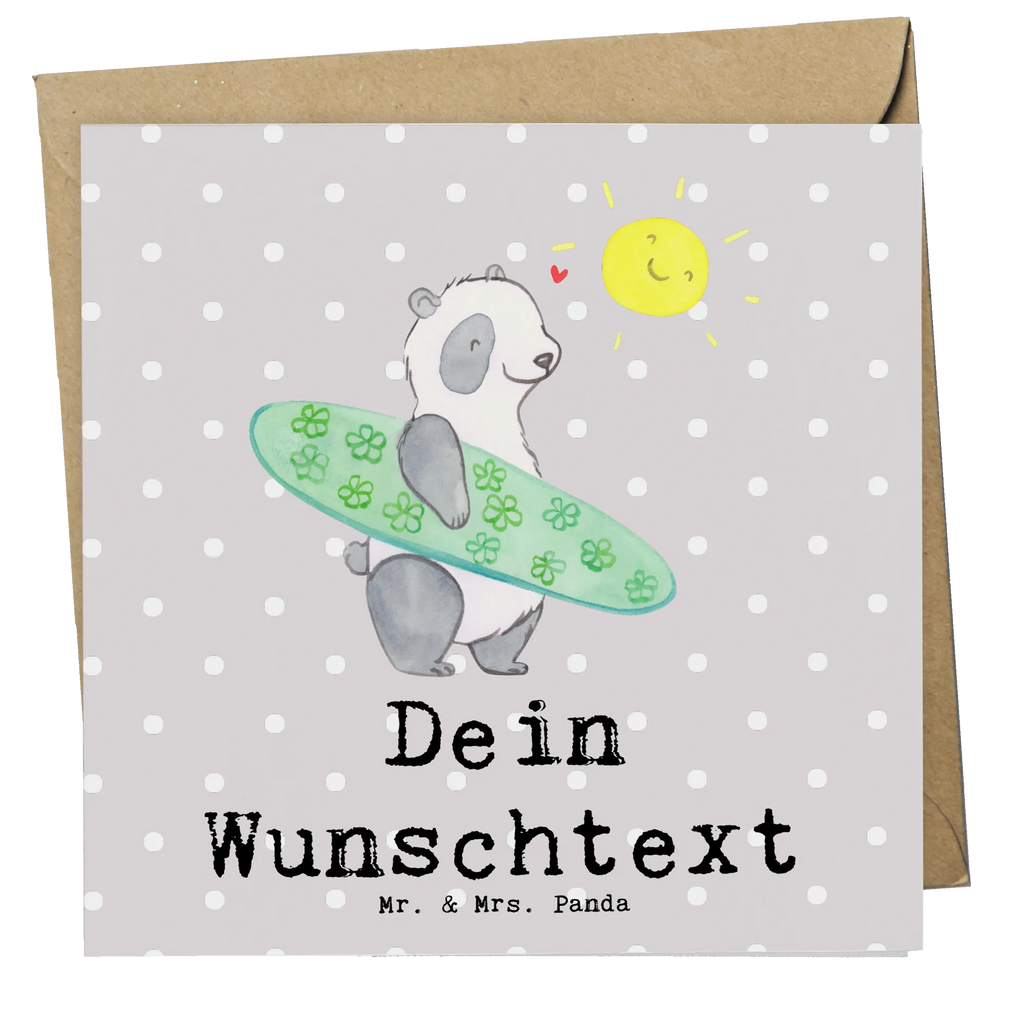 Personalized Deluxe Card panda surfing Personalisierte Geburtstagskarte, Personalisierte Einladungskarte, Grußkarten personalisiert, Personalisierte Grußkarte, Personalisierte Hochzeitskarte, Grußkarte mit persönlichen Nachrichten, Grußkarte selber drucken, Personalisiertere Klappkarte, Grußkarte selbst gestalten, Personalisierte Karte, Grußkarte mit Namen, Personalisierte Glückwunschkarte, Grußkarte als Geldgeschenk, Geschenk, Sport, Sportart, Hobby, Schenken, Danke, Dankeschön, Auszeichnung, Gewinn, Sportler, Surfen, Wellenreiten, Surfschule