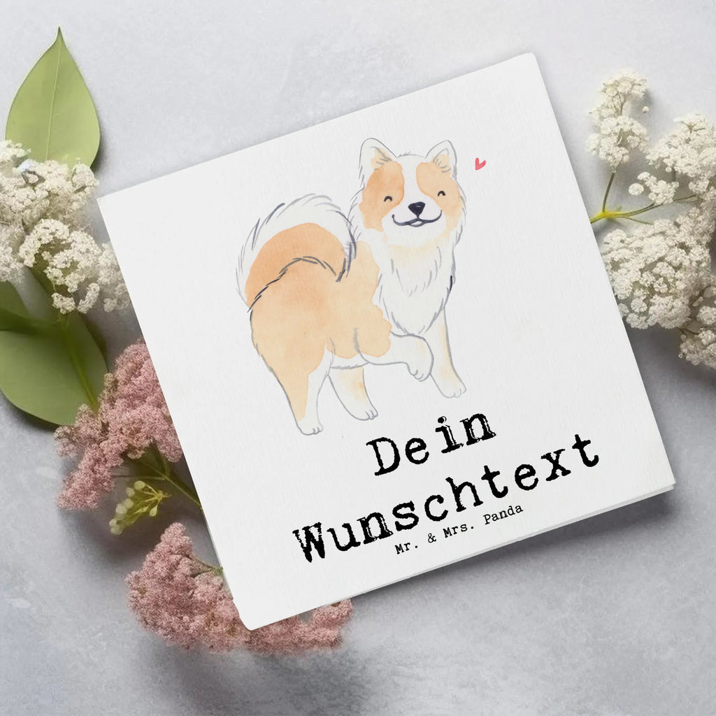 Personalized Deluxe Card Icelandic Sheepdog Lifesaver Grußkarte mit persönlichen Nachrichten, Grußkarte als Geldgeschenk, Personalisierte Geburtstagskarte, Grußkarten personalisiert, Personalisierte Karte, Personalisiertere Klappkarte, Personalisierte Hochzeitskarte, Grußkarte selber drucken, Personalisierte Glückwunschkarte, Grußkarte selbst gestalten, Grußkarte mit Namen, Personalisierte Einladungskarte, Personalisierte Grußkarte, Hund, Hunderasse, Rassehund, Hundebesitzer, Geschenk, Tierfreund, Schenken, Welpe, isländischer Schäferhund, Islandhund