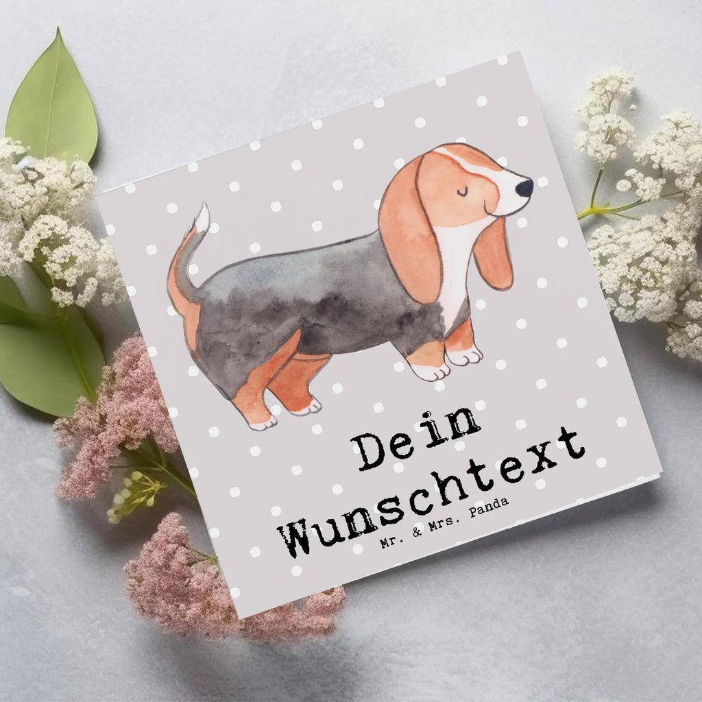 Personalized Deluxe Card Basset Hound Lifesaver Personalisierte Grußkarte, Personalisierte Glückwunschkarte, Grußkarte mit Namen, Personalisierte Einladungskarte, Personalisierte Karte, Grußkarte selber drucken, Grußkarte selbst gestalten, Grußkarte als Geldgeschenk, Personalisierte Geburtstagskarte, Grußkarte mit persönlichen Nachrichten, Personalisiertere Klappkarte, Personalisierte Hochzeitskarte, Grußkarten personalisiert, Hund, Hunderasse, Rassehund, Hundebesitzer, Geschenk, Tierfreund, Schenken, Welpe, Basset Hound, Basset