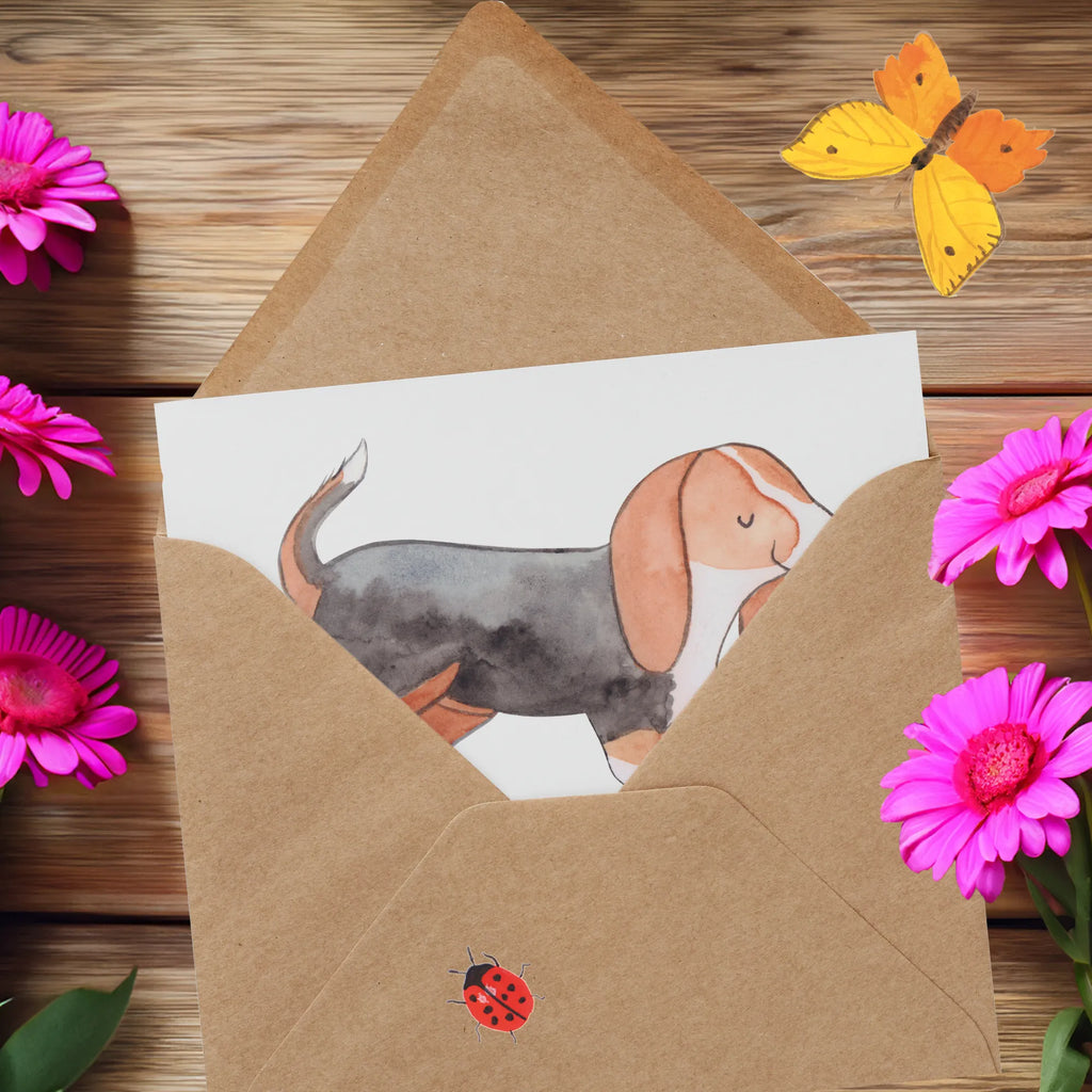 Personalized Deluxe Card Basset Hound Lifesaver Personalisierte Grußkarte, Personalisierte Glückwunschkarte, Grußkarte mit Namen, Personalisierte Einladungskarte, Personalisierte Karte, Grußkarte selber drucken, Grußkarte selbst gestalten, Grußkarte als Geldgeschenk, Personalisierte Geburtstagskarte, Grußkarte mit persönlichen Nachrichten, Personalisiertere Klappkarte, Personalisierte Hochzeitskarte, Grußkarten personalisiert, Hund, Hunderasse, Rassehund, Hundebesitzer, Geschenk, Tierfreund, Schenken, Welpe, Basset Hound, Basset
