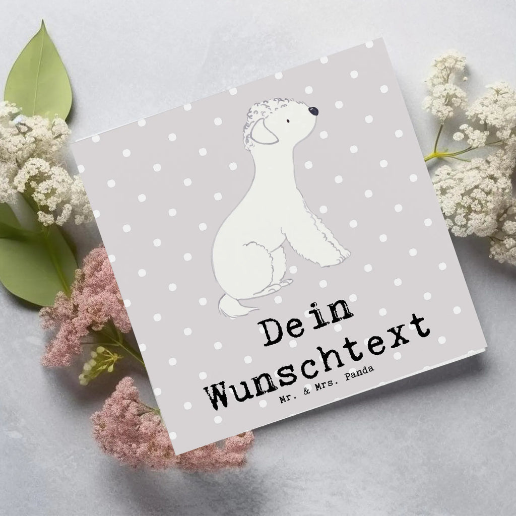 Personalized Deluxe Card Bedlington Terrier Lifesaver Personalisierte Hochzeitskarte, Grußkarten personalisiert, Personalisierte Einladungskarte, Personalisierte Geburtstagskarte, Grußkarte selbst gestalten, Grußkarte selber drucken, Grußkarte als Geldgeschenk, Grußkarte mit Namen, Grußkarte mit persönlichen Nachrichten, Personalisierte Grußkarte, Personalisierte Karte, Personalisierte Glückwunschkarte, Personalisiertere Klappkarte, Hund, Hunderasse, Rassehund, Hundebesitzer, Geschenk, Tierfreund, Schenken, Welpe, Terrier, Bedlington Terrier