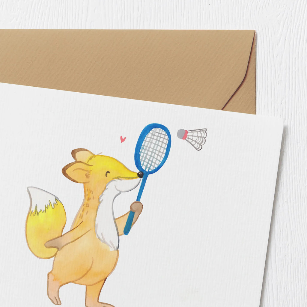 Personalized Deluxe Card Fox play badminton Grußkarte mit persönlichen Nachrichten, Grußkarte mit Namen, Personalisierte Glückwunschkarte, Personalisierte Grußkarte, Grußkarte selbst gestalten, Grußkarte als Geldgeschenk, Grußkarte selber drucken, Personalisierte Karte, Personalisierte Geburtstagskarte, Grußkarten personalisiert, Personalisiertere Klappkarte, Personalisierte Einladungskarte, Personalisierte Hochzeitskarte, Geschenk, Sport, Sportart, Hobby, Schenken, Danke, Dankeschön, Auszeichnung, Gewinn, Sportler, Badminton, Federball spielen