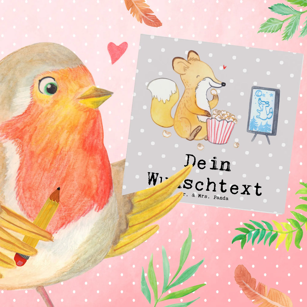 Personalisierte Deluxe Karte Fuchs Filme gucken Grußkarten personalisiert, Personalisierte Grußkarte, Personalisiertere Klappkarte, Personalisierte Glückwunschkarte, Grußkarte als Geldgeschenk, Grußkarte selber drucken, Grußkarte selbst gestalten, Personalisierte Einladungskarte, Personalisierte Hochzeitskarte, Grußkarte mit Namen, Personalisierte Karte, Grußkarte mit persönlichen Nachrichten, Personalisierte Geburtstagskarte, Geschenk, Sport, Sportart, Hobby, Schenken, Danke, Dankeschön, Auszeichnung, Gewinn, Sportler, Filmabend, Kino, Filme gucken, Fernsehen, TV