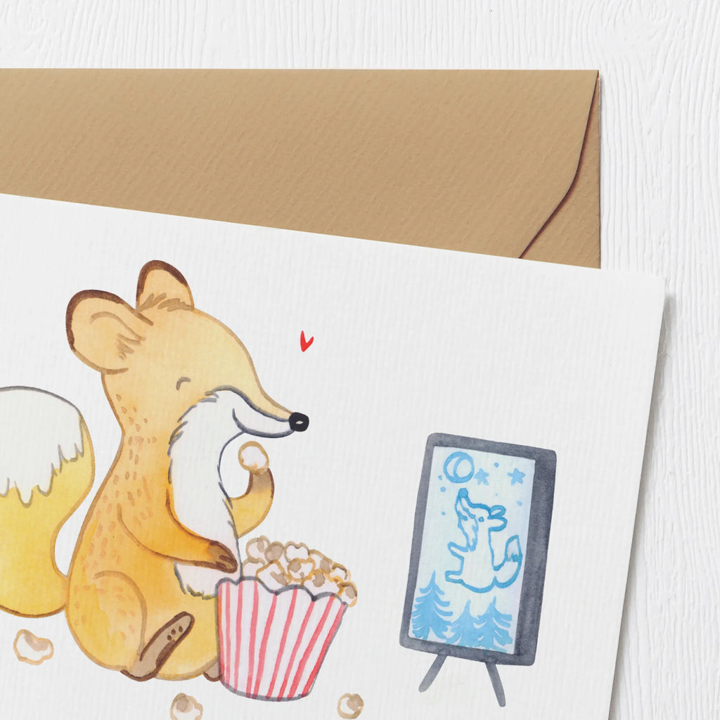 Personalisierte Deluxe Karte Fuchs Filme gucken Grußkarten personalisiert, Personalisierte Grußkarte, Personalisiertere Klappkarte, Personalisierte Glückwunschkarte, Grußkarte als Geldgeschenk, Grußkarte selber drucken, Grußkarte selbst gestalten, Personalisierte Einladungskarte, Personalisierte Hochzeitskarte, Grußkarte mit Namen, Personalisierte Karte, Grußkarte mit persönlichen Nachrichten, Personalisierte Geburtstagskarte, Geschenk, Sport, Sportart, Hobby, Schenken, Danke, Dankeschön, Auszeichnung, Gewinn, Sportler, Filmabend, Kino, Filme gucken, Fernsehen, TV
