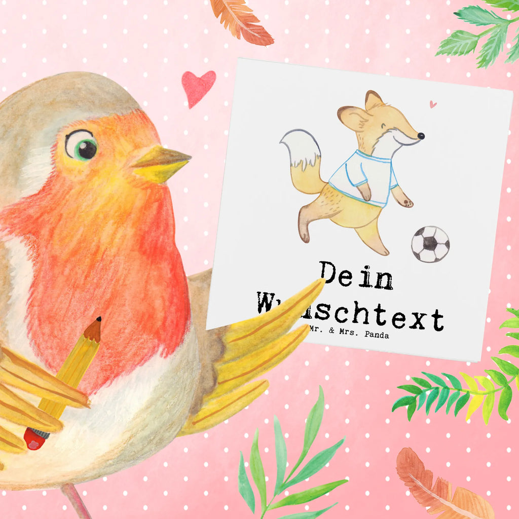Personalized Deluxe Card Fox play soccer Grußkarte mit Namen, Personalisiertere Klappkarte, Grußkarte selber drucken, Personalisierte Karte, Grußkarten personalisiert, Personalisierte Einladungskarte, Grußkarte selbst gestalten, Grußkarte mit persönlichen Nachrichten, Personalisierte Glückwunschkarte, Personalisierte Grußkarte, Grußkarte als Geldgeschenk, Personalisierte Hochzeitskarte, Personalisierte Geburtstagskarte, Geschenk, Sport, Sportart, Hobby, Schenken, Danke, Dankeschön, Auszeichnung, Gewinn, Sportler, Punktspiele, Fußball, Fußballtraining, Fußball spielen, Fußball Turnier, Fußballverein, Fußballmannschaft