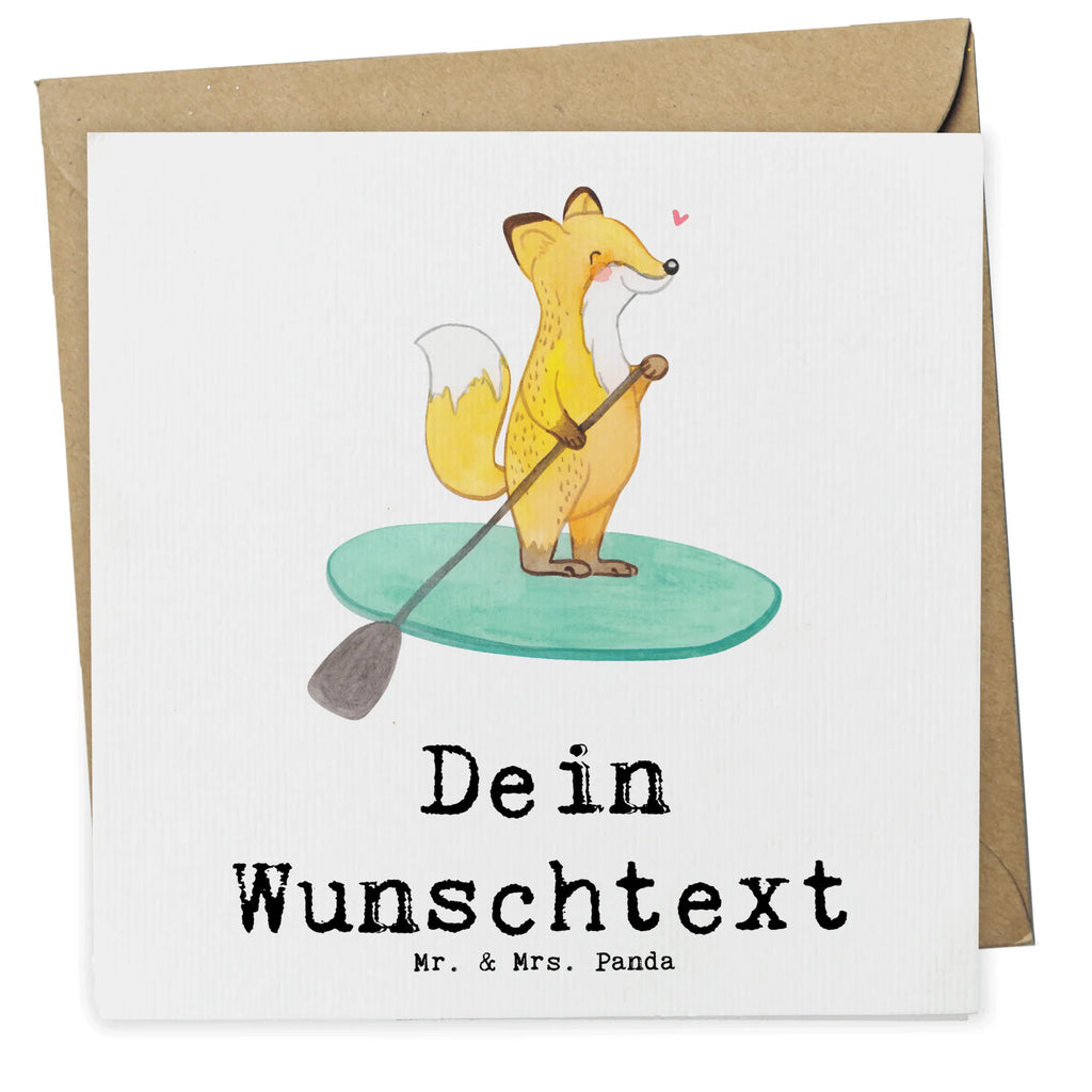 Personalized Deluxe Card Fox Stand up paddling Grußkarte mit Namen, Personalisiertere Klappkarte, Personalisierte Glückwunschkarte, Grußkarte als Geldgeschenk, Personalisierte Hochzeitskarte, Personalisierte Einladungskarte, Grußkarte mit persönlichen Nachrichten, Grußkarten personalisiert, Personalisierte Grußkarte, Grußkarte selber drucken, Personalisierte Geburtstagskarte, Personalisierte Karte, Grußkarte selbst gestalten, Geschenk, Sport, Sportart, Hobby, Schenken, Danke, Dankeschön, Auszeichnung, Gewinn, Sportler, Stand Up Paddling, Stand up paddle, Paddle Boarding, SUB, subben