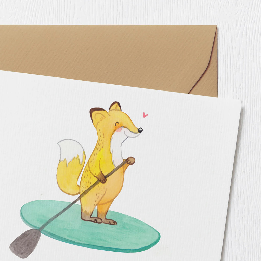 Personalized Deluxe Card Fox Stand up paddling Grußkarte mit Namen, Personalisiertere Klappkarte, Personalisierte Glückwunschkarte, Grußkarte als Geldgeschenk, Personalisierte Hochzeitskarte, Personalisierte Einladungskarte, Grußkarte mit persönlichen Nachrichten, Grußkarten personalisiert, Personalisierte Grußkarte, Grußkarte selber drucken, Personalisierte Geburtstagskarte, Personalisierte Karte, Grußkarte selbst gestalten, Geschenk, Sport, Sportart, Hobby, Schenken, Danke, Dankeschön, Auszeichnung, Gewinn, Sportler, Stand Up Paddling, Stand up paddle, Paddle Boarding, SUB, subben