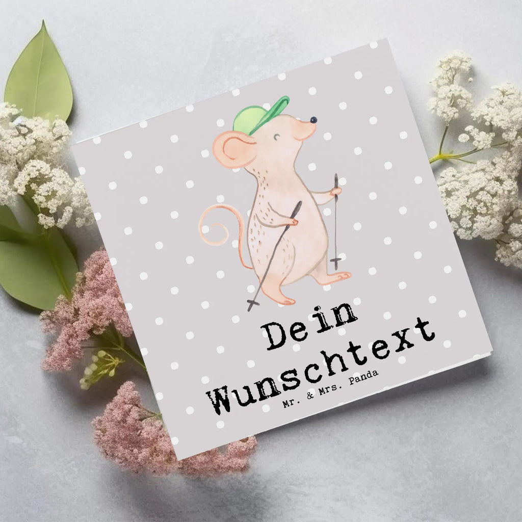 Personalisierte Deluxe Karte Maus Walking Personalisierte Karte, Personalisierte Hochzeitskarte, Personalisiertere Klappkarte, Personalisierte Glückwunschkarte, Grußkarte selbst gestalten, Grußkarte als Geldgeschenk, Grußkarten personalisiert, Personalisierte Einladungskarte, Grußkarte mit Namen, Personalisierte Grußkarte, Grußkarte selber drucken, Personalisierte Geburtstagskarte, Grußkarte mit persönlichen Nachrichten, Geschenk, Sport, Sportart, Hobby, Schenken, Danke, Dankeschön, Auszeichnung, Gewinn, Sportler, Walking, schnelles Gehen, Walken, Spazieren gehen