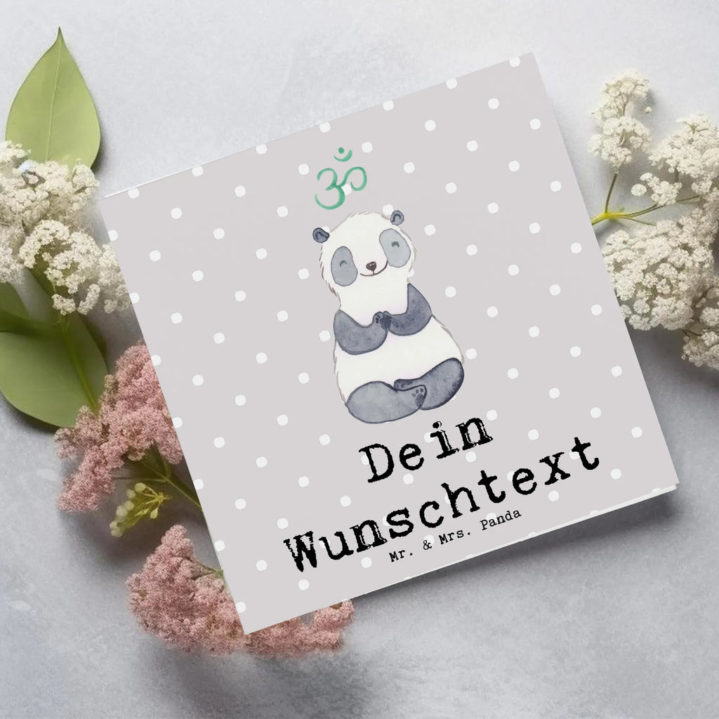 Personalized Deluxe Card panda meditate Personalisierte Glückwunschkarte, Grußkarte selber drucken, Grußkarte selbst gestalten, Personalisierte Karte, Grußkarte mit Namen, Personalisierte Einladungskarte, Grußkarte mit persönlichen Nachrichten, Grußkarten personalisiert, Personalisierte Geburtstagskarte, Personalisierte Hochzeitskarte, Personalisiertere Klappkarte, Personalisierte Grußkarte, Grußkarte als Geldgeschenk, Geschenk, Sport, Sportart, Hobby, Schenken, Danke, Dankeschön, Auszeichnung, Gewinn, Sportler, Meditation, Meditieren, Meditationskurs