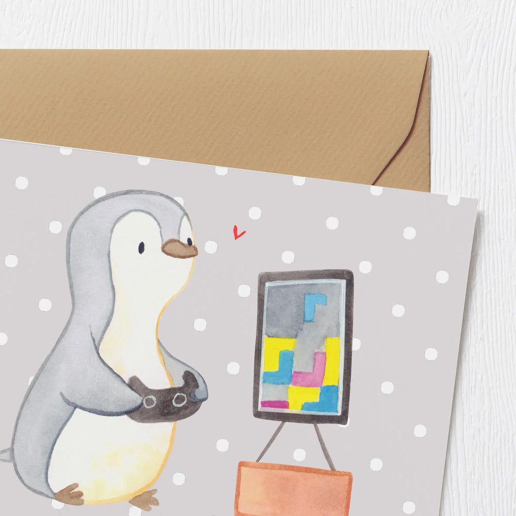 Personalized Deluxe Card penguin Gamble Grußkarten personalisiert, Personalisierte Karte, Personalisiertere Klappkarte, Grußkarte selbst gestalten, Personalisierte Grußkarte, Personalisierte Einladungskarte, Personalisierte Glückwunschkarte, Grußkarte mit Namen, Personalisierte Hochzeitskarte, Grußkarte mit persönlichen Nachrichten, Personalisierte Geburtstagskarte, Grußkarte selber drucken, Grußkarte als Geldgeschenk, Geschenk, Sport, Sportart, Hobby, Schenken, Danke, Dankeschön, Auszeichnung, Gewinn, Sportler, Zocken, Videospiele, Gaming, Videogames