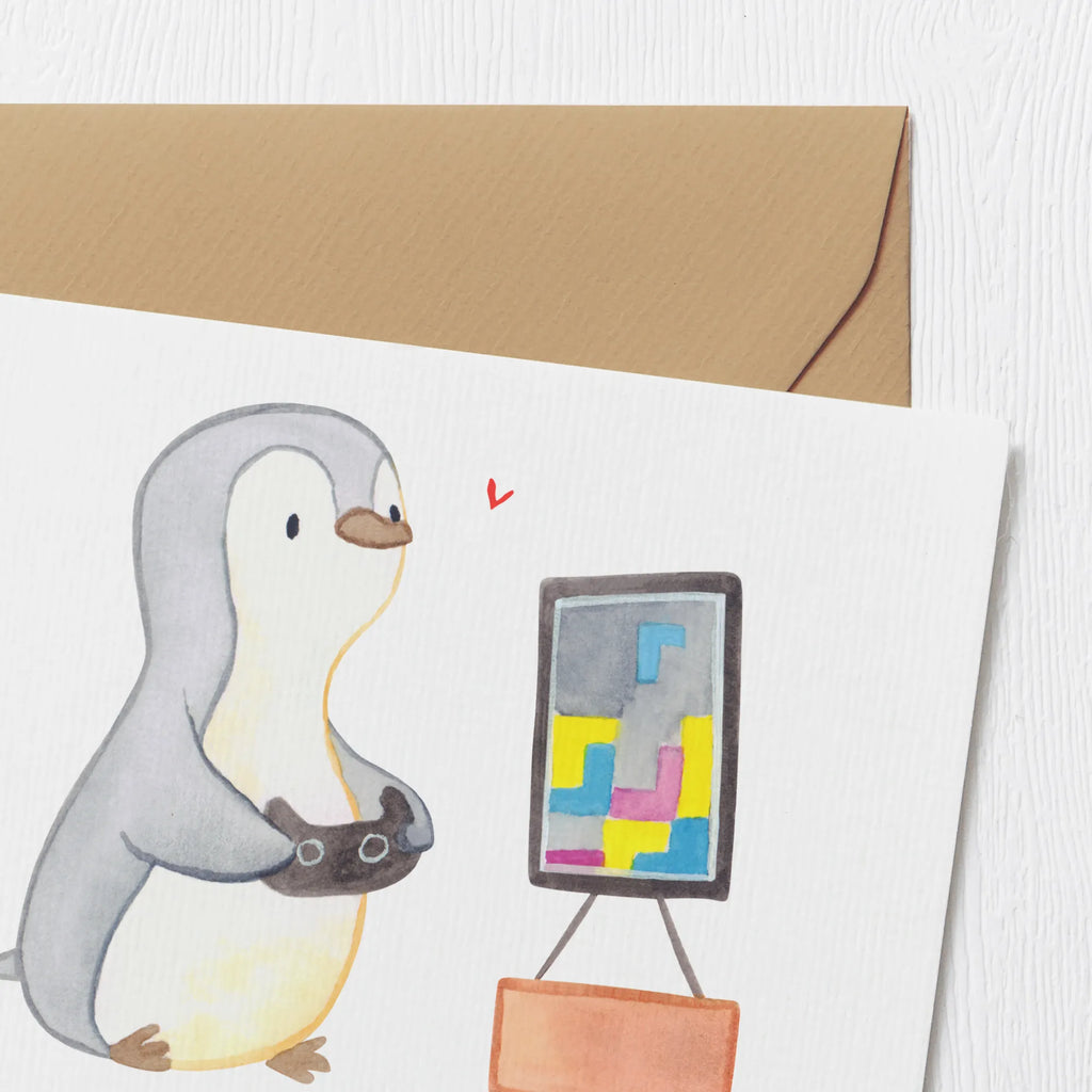 Personalized Deluxe Card penguin Gamble Grußkarten personalisiert, Personalisierte Karte, Personalisiertere Klappkarte, Grußkarte selbst gestalten, Personalisierte Grußkarte, Personalisierte Einladungskarte, Personalisierte Glückwunschkarte, Grußkarte mit Namen, Personalisierte Hochzeitskarte, Grußkarte mit persönlichen Nachrichten, Personalisierte Geburtstagskarte, Grußkarte selber drucken, Grußkarte als Geldgeschenk, Geschenk, Sport, Sportart, Hobby, Schenken, Danke, Dankeschön, Auszeichnung, Gewinn, Sportler, Zocken, Videospiele, Gaming, Videogames