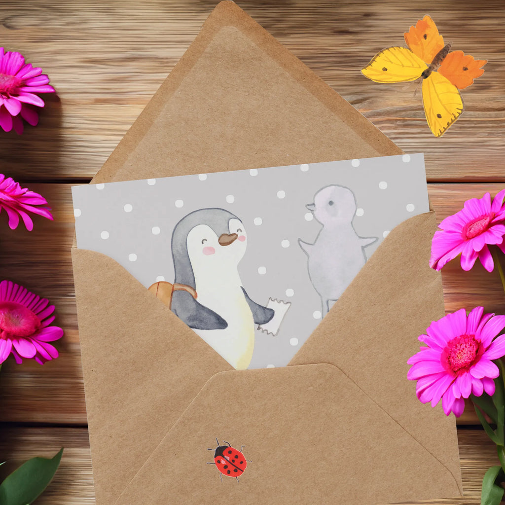 Personalized Deluxe Card penguin to visit a museum Personalisierte Karte, Personalisierte Glückwunschkarte, Personalisierte Grußkarte, Grußkarte mit persönlichen Nachrichten, Personalisierte Geburtstagskarte, Grußkarte selber drucken, Grußkarte mit Namen, Grußkarten personalisiert, Grußkarte selbst gestalten, Personalisierte Hochzeitskarte, Grußkarte als Geldgeschenk, Personalisierte Einladungskarte, Personalisiertere Klappkarte, Geschenk, Sport, Sportart, Hobby, Schenken, Danke, Dankeschön, Auszeichnung, Gewinn, Sportler, Museen, Museum besuchen