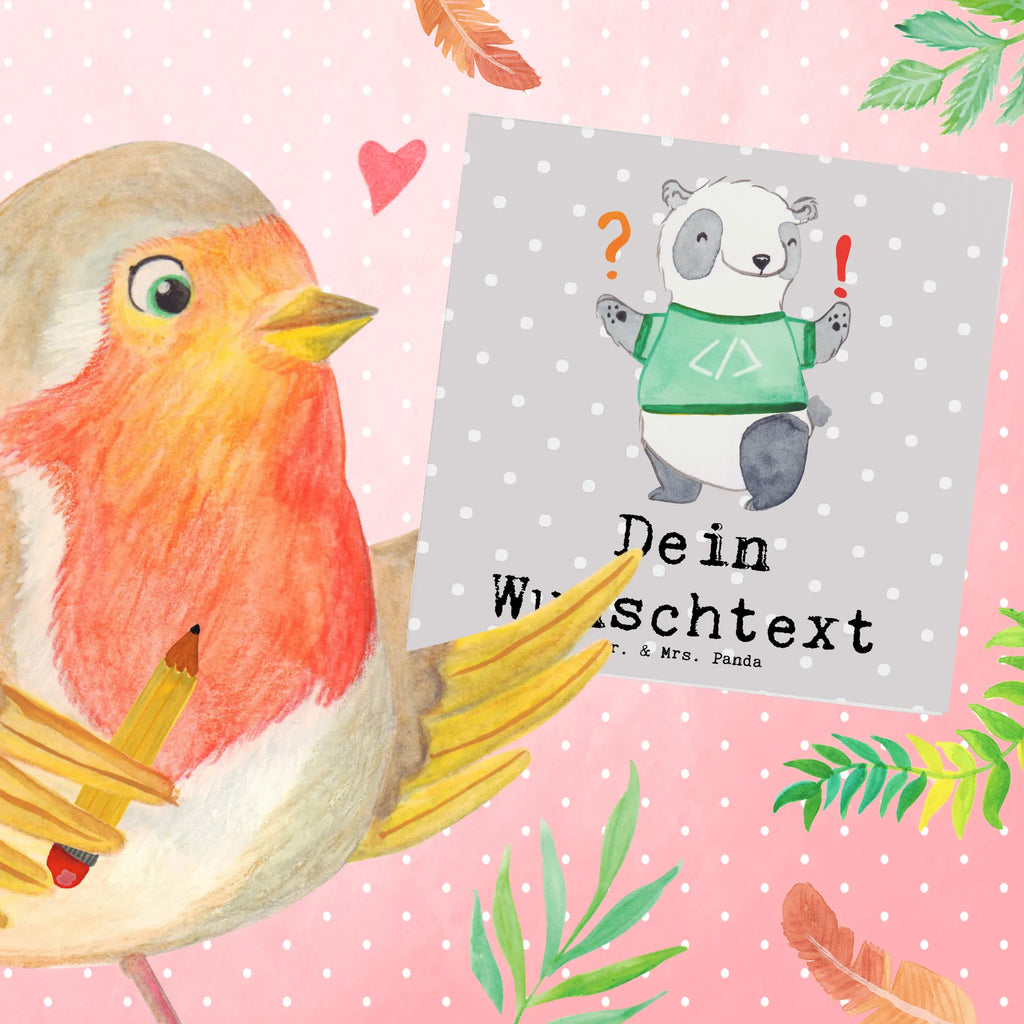Personalisierte Deluxe Karte Panda Programmierer Abenteuer Grußkarte mit Namen, Grußkarte als Geldgeschenk, Personalisierte Glückwunschkarte, Personalisierte Einladungskarte, Personalisierte Grußkarte, Grußkarten personalisiert, Grußkarte selbst gestalten, Personalisierte Karte, Personalisiertere Klappkarte, Personalisierte Geburtstagskarte, Personalisierte Hochzeitskarte, Grußkarte selber drucken, Grußkarte mit persönlichen Nachrichten, Beruf, Ausbildung, Jubiläum, Abschied, Rente, Kollege, Kollegin, Geschenk, Schenken, Arbeitskollege, Mitarbeiter, Firma, Danke, Dankeschön, Panda Programmierer, Programmierer Geschenke, Geschenk Programmierer, Programmierer Geschenk, Geschenke Berufe