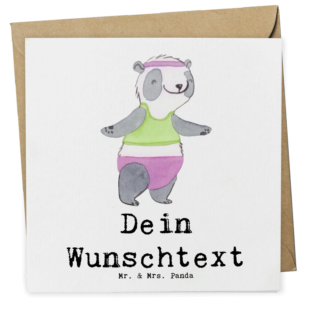 Personalized Deluxe Card panda aerobics Personalisierte Glückwunschkarte, Personalisiertere Klappkarte, Personalisierte Grußkarte, Personalisierte Einladungskarte, Personalisierte Karte, Grußkarte als Geldgeschenk, Personalisierte Geburtstagskarte, Grußkarte selber drucken, Grußkarte mit persönlichen Nachrichten, Grußkarte selbst gestalten, Grußkarte mit Namen, Personalisierte Hochzeitskarte, Grußkarten personalisiert, Geschenk, Sport, Sportart, Hobby, Schenken, Danke, Dankeschön, Auszeichnung, Gewinn, Sportler, Aerobic Fitness, Aerobic, Fitnessstudio