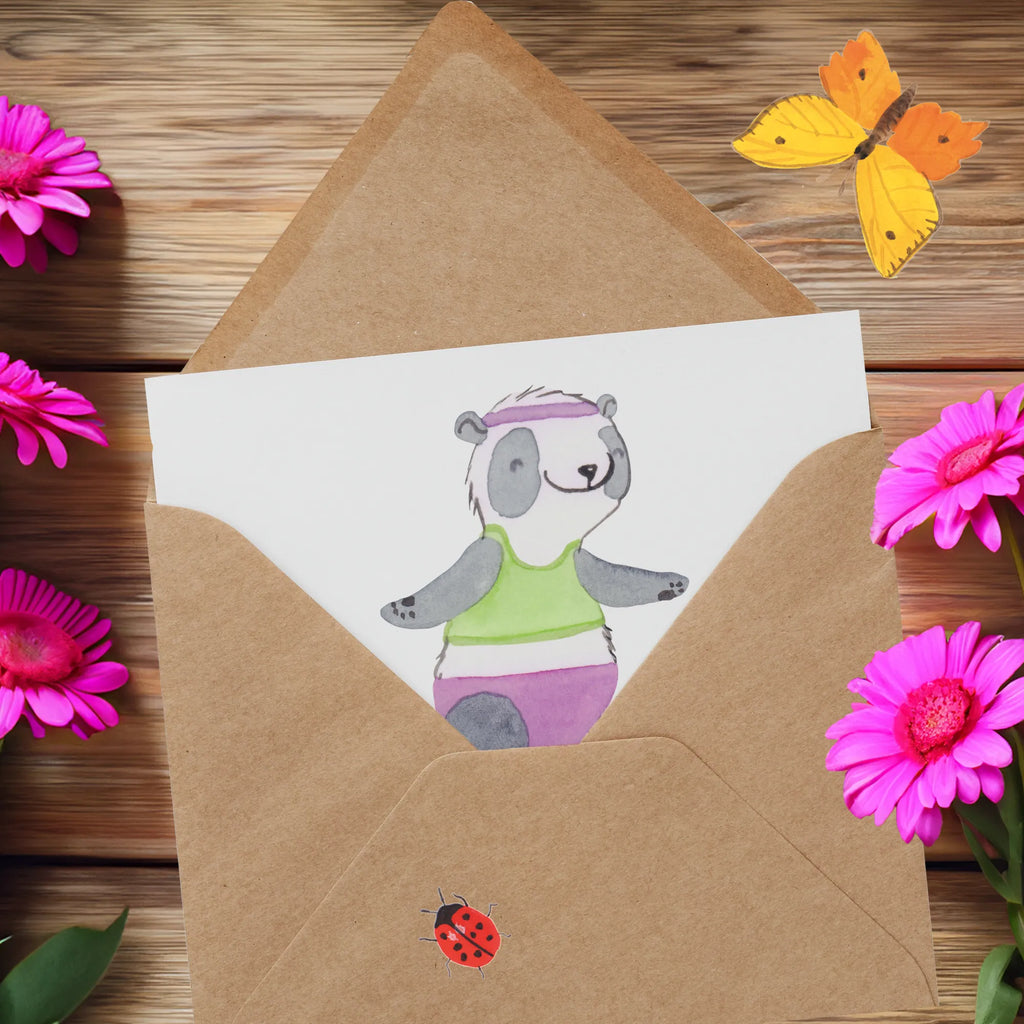 Personalized Deluxe Card panda aerobics Personalisierte Glückwunschkarte, Personalisiertere Klappkarte, Personalisierte Grußkarte, Personalisierte Einladungskarte, Personalisierte Karte, Grußkarte als Geldgeschenk, Personalisierte Geburtstagskarte, Grußkarte selber drucken, Grußkarte mit persönlichen Nachrichten, Grußkarte selbst gestalten, Grußkarte mit Namen, Personalisierte Hochzeitskarte, Grußkarten personalisiert, Geschenk, Sport, Sportart, Hobby, Schenken, Danke, Dankeschön, Auszeichnung, Gewinn, Sportler, Aerobic Fitness, Aerobic, Fitnessstudio