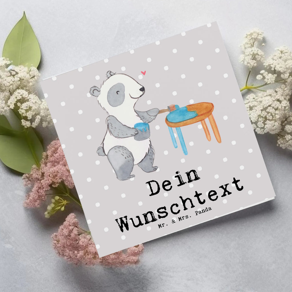 Personalisierte Deluxe Karte Panda Möbel restaurieren Grußkarte selber drucken, Grußkarte mit persönlichen Nachrichten, Grußkarten personalisiert, Personalisierte Hochzeitskarte, Grußkarte mit Namen, Grußkarte als Geldgeschenk, Personalisierte Glückwunschkarte, Personalisiertere Klappkarte, Personalisierte Geburtstagskarte, Personalisierte Grußkarte, Grußkarte selbst gestalten, Personalisierte Einladungskarte, Personalisierte Karte, Geschenk, Sport, Sportart, Hobby, Schenken, Danke, Dankeschön, Auszeichnung, Gewinn, Sportler, Handwerk, antike Möbel restaurieren, Möbel restaurieren, Restaurator