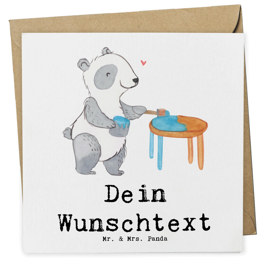 Personalisierte Deluxe Karte Panda Möbel restaurieren Grußkarte selber drucken, Grußkarte mit persönlichen Nachrichten, Grußkarten personalisiert, Personalisierte Hochzeitskarte, Grußkarte mit Namen, Grußkarte als Geldgeschenk, Personalisierte Glückwunschkarte, Personalisiertere Klappkarte, Personalisierte Geburtstagskarte, Personalisierte Grußkarte, Grußkarte selbst gestalten, Personalisierte Einladungskarte, Personalisierte Karte, Geschenk, Sport, Sportart, Hobby, Schenken, Danke, Dankeschön, Auszeichnung, Gewinn, Sportler, Handwerk, antike Möbel restaurieren, Möbel restaurieren, Restaurator