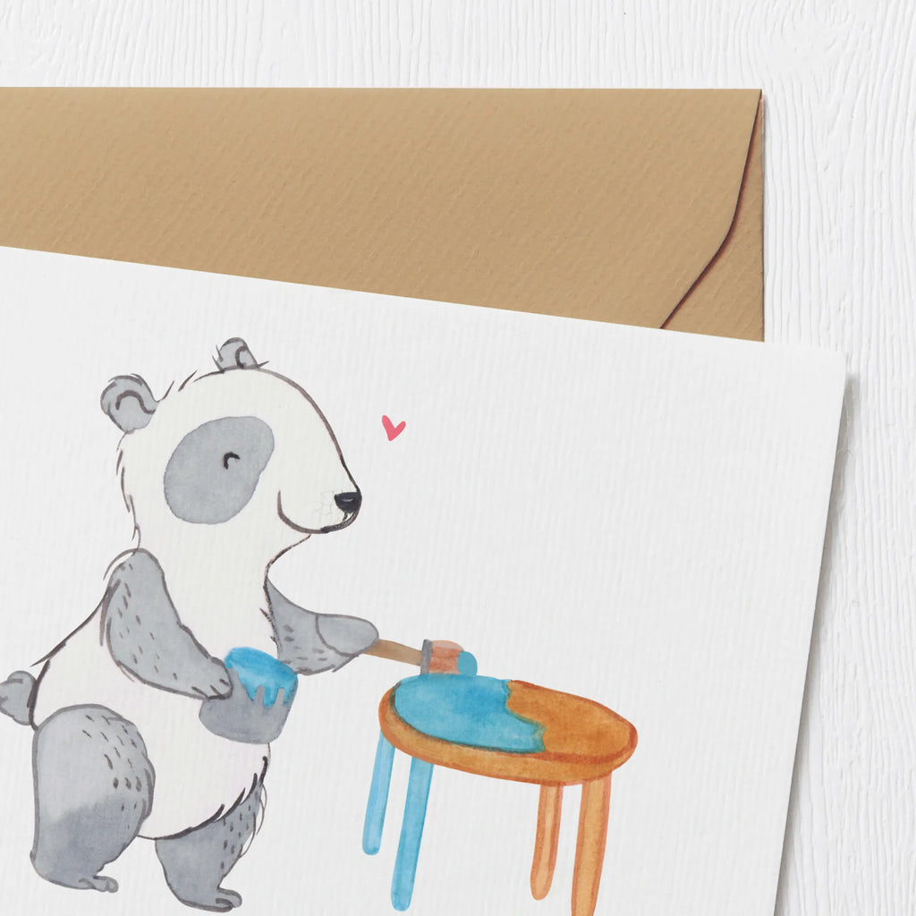 Personalisierte Deluxe Karte Panda Möbel restaurieren Grußkarte selber drucken, Grußkarte mit persönlichen Nachrichten, Grußkarten personalisiert, Personalisierte Hochzeitskarte, Grußkarte mit Namen, Grußkarte als Geldgeschenk, Personalisierte Glückwunschkarte, Personalisiertere Klappkarte, Personalisierte Geburtstagskarte, Personalisierte Grußkarte, Grußkarte selbst gestalten, Personalisierte Einladungskarte, Personalisierte Karte, Geschenk, Sport, Sportart, Hobby, Schenken, Danke, Dankeschön, Auszeichnung, Gewinn, Sportler, Handwerk, antike Möbel restaurieren, Möbel restaurieren, Restaurator