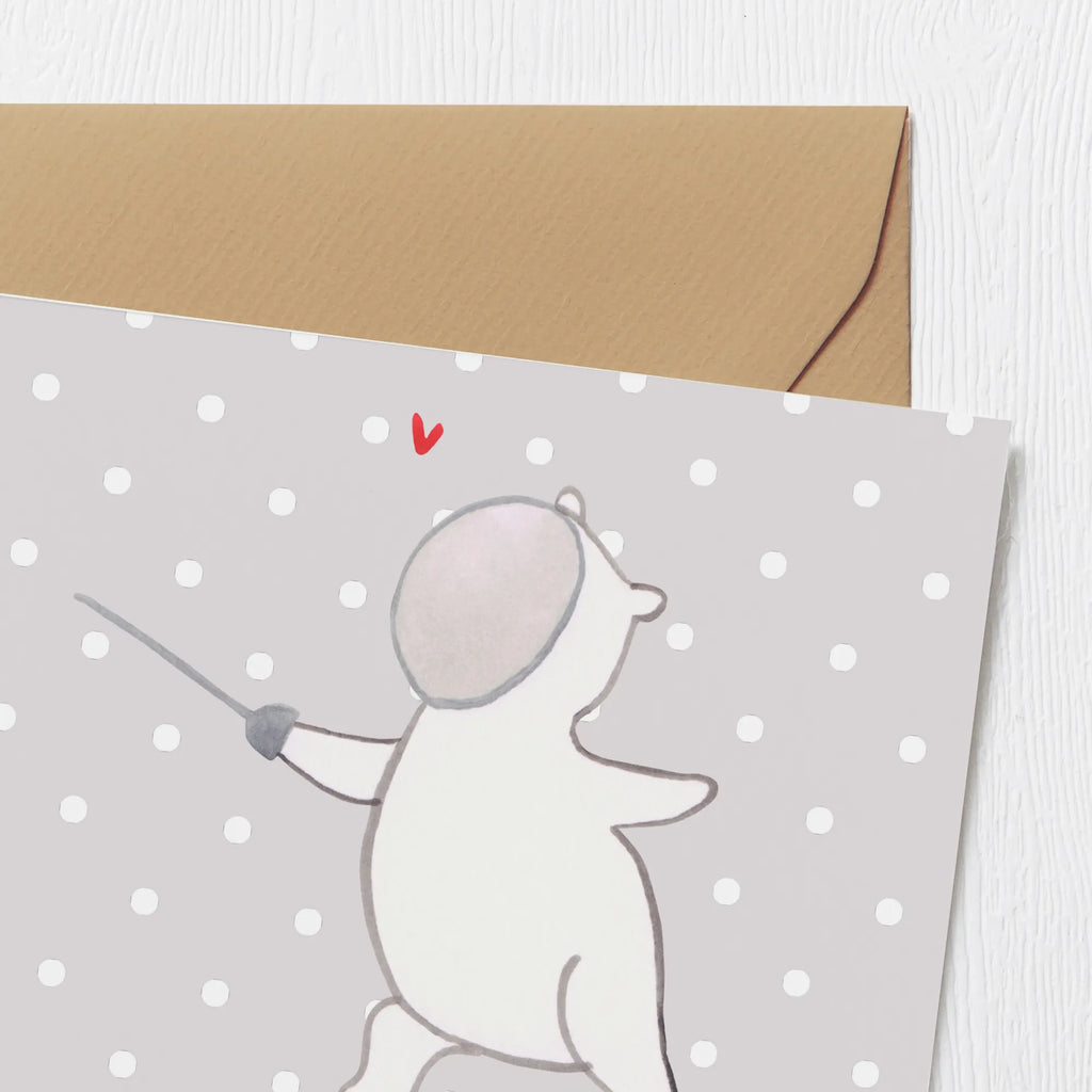 Personalized Deluxe Card panda fencing Grußkarte selbst gestalten, Personalisierte Grußkarte, Personalisierte Hochzeitskarte, Grußkarten personalisiert, Personalisierte Geburtstagskarte, Grußkarte selber drucken, Personalisiertere Klappkarte, Grußkarte mit persönlichen Nachrichten, Personalisierte Karte, Personalisierte Einladungskarte, Personalisierte Glückwunschkarte, Grußkarte mit Namen, Grußkarte als Geldgeschenk, Geschenk, Sport, Sportart, Hobby, Schenken, Danke, Dankeschön, Auszeichnung, Gewinn, Sportler, Fecht Verein, Fechten, Fechter Bund, Fecht Club