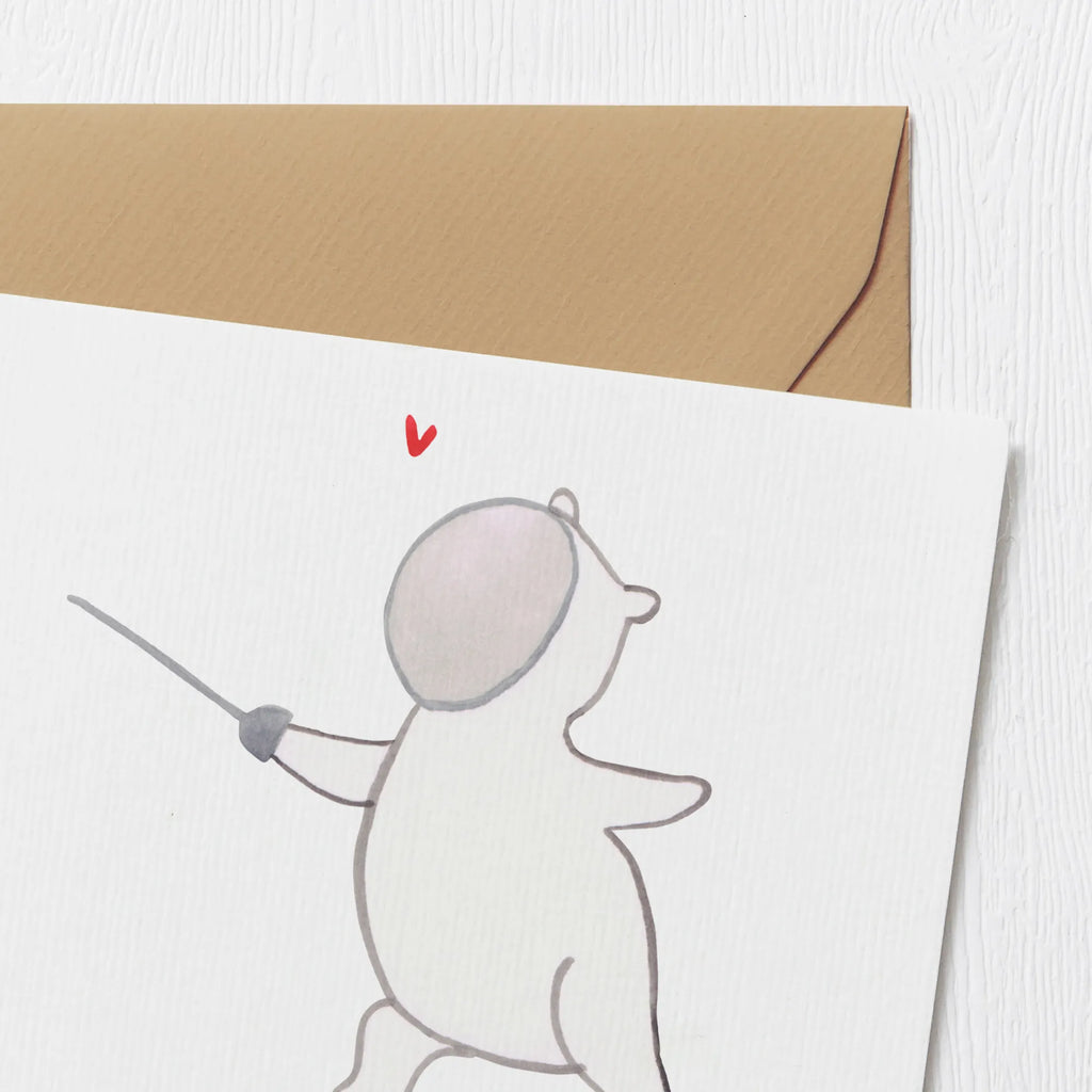 Personalized Deluxe Card panda fencing Grußkarte selbst gestalten, Personalisierte Grußkarte, Personalisierte Hochzeitskarte, Grußkarten personalisiert, Personalisierte Geburtstagskarte, Grußkarte selber drucken, Personalisiertere Klappkarte, Grußkarte mit persönlichen Nachrichten, Personalisierte Karte, Personalisierte Einladungskarte, Personalisierte Glückwunschkarte, Grußkarte mit Namen, Grußkarte als Geldgeschenk, Geschenk, Sport, Sportart, Hobby, Schenken, Danke, Dankeschön, Auszeichnung, Gewinn, Sportler, Fecht Verein, Fechten, Fechter Bund, Fecht Club