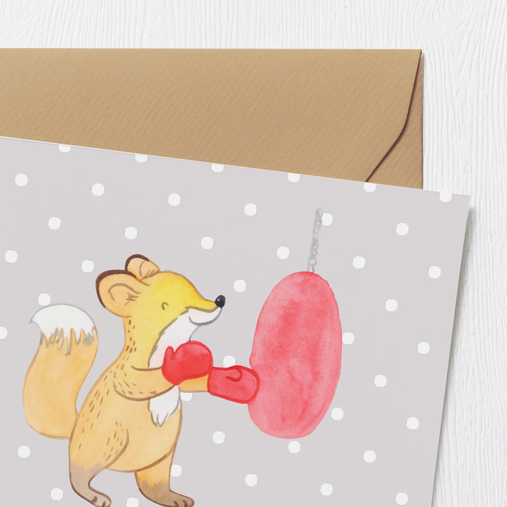 Personalized Deluxe Card Fox boxing Personalisierte Hochzeitskarte, Personalisierte Grußkarte, Grußkarte mit persönlichen Nachrichten, Grußkarte mit Namen, Personalisiertere Klappkarte, Personalisierte Geburtstagskarte, Grußkarte selbst gestalten, Personalisierte Karte, Grußkarte selber drucken, Personalisierte Einladungskarte, Grußkarten personalisiert, Personalisierte Glückwunschkarte, Grußkarte als Geldgeschenk, Geschenk, Sport, Sportart, Hobby, Schenken, Danke, Dankeschön, Auszeichnung, Gewinn, Sportler, Boxkampf, Boxtraining, Boxen