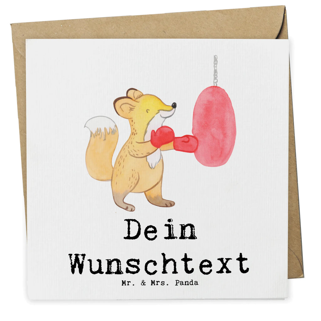 Personalized Deluxe Card Fox boxing Personalisierte Hochzeitskarte, Personalisierte Grußkarte, Grußkarte mit persönlichen Nachrichten, Grußkarte mit Namen, Personalisiertere Klappkarte, Personalisierte Geburtstagskarte, Grußkarte selbst gestalten, Personalisierte Karte, Grußkarte selber drucken, Personalisierte Einladungskarte, Grußkarten personalisiert, Personalisierte Glückwunschkarte, Grußkarte als Geldgeschenk, Geschenk, Sport, Sportart, Hobby, Schenken, Danke, Dankeschön, Auszeichnung, Gewinn, Sportler, Boxkampf, Boxtraining, Boxen