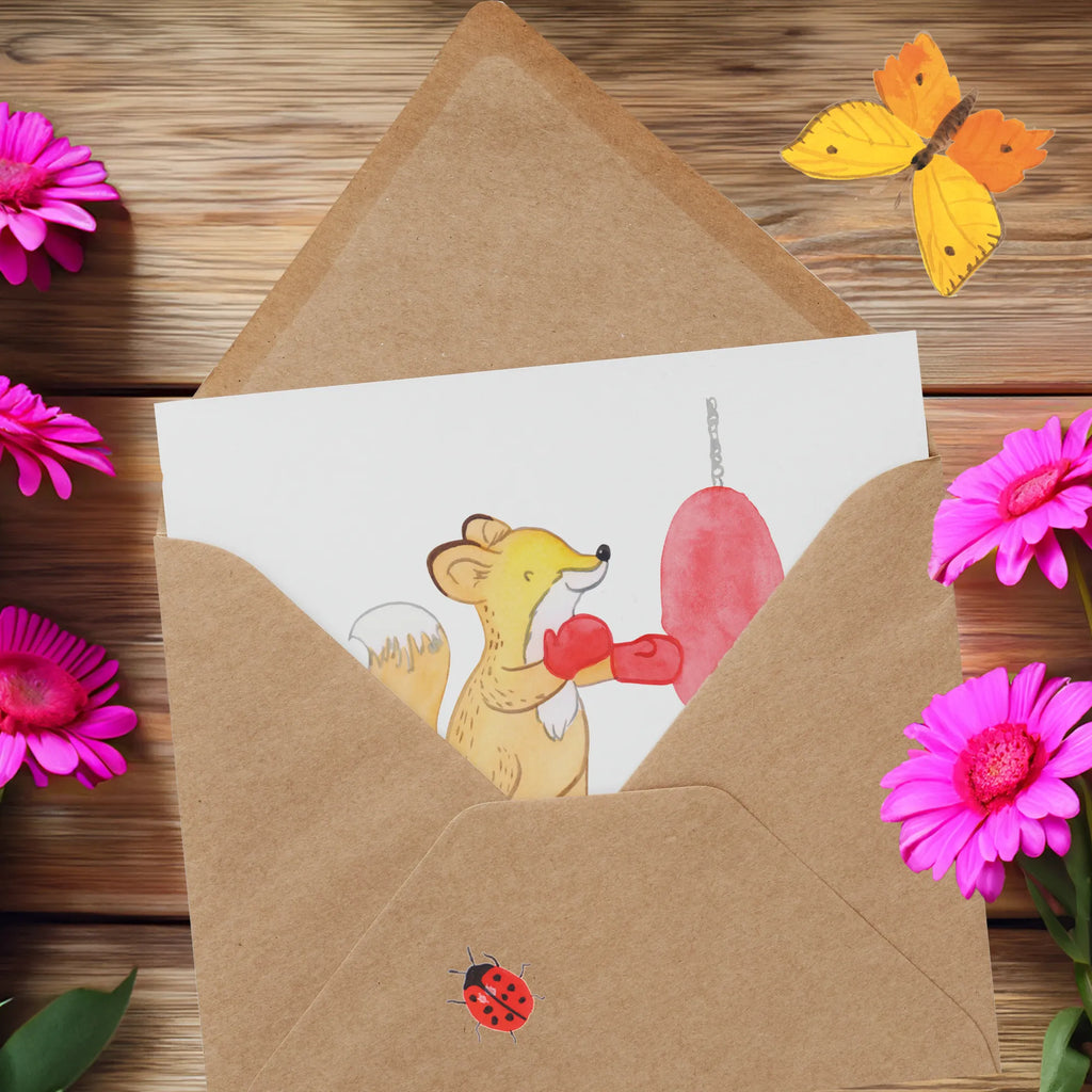 Personalized Deluxe Card Fox boxing Personalisierte Hochzeitskarte, Personalisierte Grußkarte, Grußkarte mit persönlichen Nachrichten, Grußkarte mit Namen, Personalisiertere Klappkarte, Personalisierte Geburtstagskarte, Grußkarte selbst gestalten, Personalisierte Karte, Grußkarte selber drucken, Personalisierte Einladungskarte, Grußkarten personalisiert, Personalisierte Glückwunschkarte, Grußkarte als Geldgeschenk, Geschenk, Sport, Sportart, Hobby, Schenken, Danke, Dankeschön, Auszeichnung, Gewinn, Sportler, Boxkampf, Boxtraining, Boxen