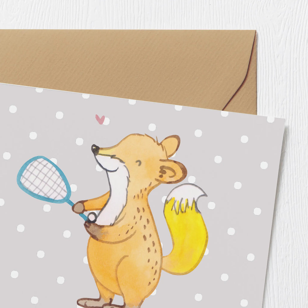 Personalisierte Deluxe Karte Fuchs Squash spielen Grußkarte selbst gestalten, Grußkarte selber drucken, Personalisiertere Klappkarte, Personalisierte Glückwunschkarte, Personalisierte Hochzeitskarte, Grußkarte als Geldgeschenk, Personalisierte Karte, Grußkarte mit Namen, Personalisierte Grußkarte, Personalisierte Einladungskarte, Grußkarten personalisiert, Grußkarte mit persönlichen Nachrichten, Personalisierte Geburtstagskarte, Geschenk, Sport, Sportart, Hobby, Schenken, Danke, Dankeschön, Auszeichnung, Gewinn, Sportler, Squash spielen, Ballsport, Squashhalle