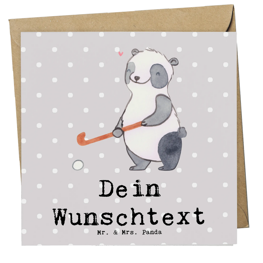 Personalized Deluxe Card panda play hockey Grußkarte mit Namen, Personalisierte Karte, Personalisierte Geburtstagskarte, Personalisierte Grußkarte, Grußkarte als Geldgeschenk, Grußkarten personalisiert, Grußkarte selber drucken, Personalisiertere Klappkarte, Personalisierte Hochzeitskarte, Grußkarte selbst gestalten, Personalisierte Einladungskarte, Personalisierte Glückwunschkarte, Grußkarte mit persönlichen Nachrichten, Geschenk, Sport, Sportart, Hobby, Schenken, Danke, Dankeschön, Auszeichnung, Gewinn, Sportler, Feldhockey, Hockey Verein, Hockey spielen, Hockeyschläger