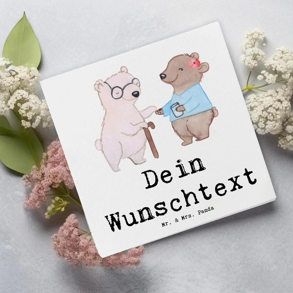 Personalized Deluxe Card Geriatric nurse Heart Grußkarte mit persönlichen Nachrichten, Personalisierte Karte, Grußkarte mit Namen, Grußkarten personalisiert, Grußkarte selbst gestalten, Grußkarte selber drucken, Personalisierte Hochzeitskarte, Personalisierte Glückwunschkarte, Personalisierte Grußkarte, Grußkarte als Geldgeschenk, Personalisierte Einladungskarte, Personalisiertere Klappkarte, Personalisierte Geburtstagskarte, Beruf, Ausbildung, Jubiläum, Abschied, Rente, Kollege, Kollegin, Geschenk, Schenken, Arbeitskollege, Mitarbeiter, Firma, Danke, Dankeschön, Altenheim Eröffnung, Altenpflegerin, Pflegerin