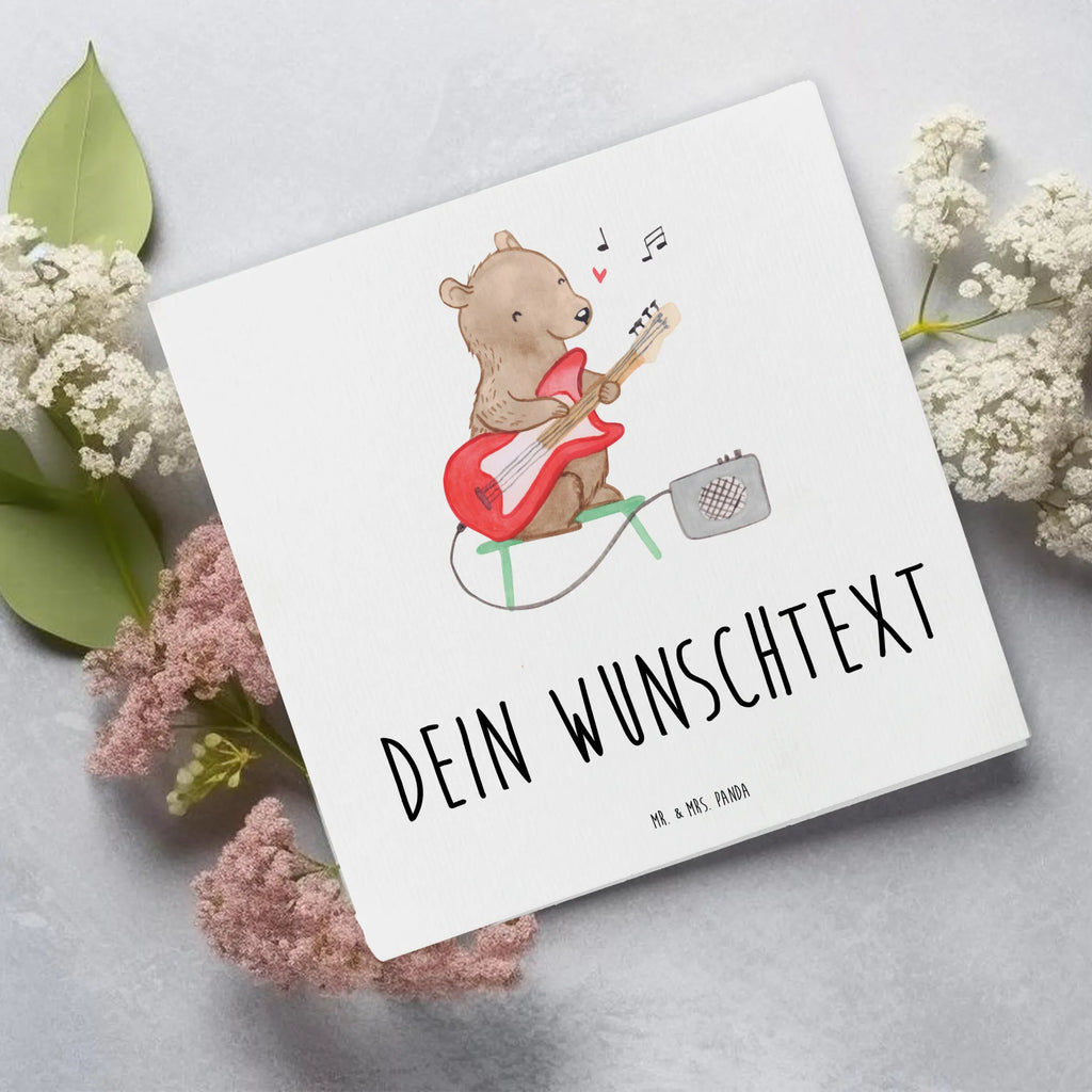 Personalized Deluxe Card Bear electric guitar Personalisierte Einladungskarte, Grußkarte mit persönlichen Nachrichten, Grußkarte selbst gestalten, Personalisierte Glückwunschkarte, Grußkarte mit Namen, Personalisierte Karte, Personalisierte Geburtstagskarte, Personalisierte Hochzeitskarte, Grußkarte als Geldgeschenk, Grußkarte selber drucken, Grußkarten personalisiert, Personalisiertere Klappkarte, Personalisierte Grußkarte, Instrumente, Geschenke Musiker, Musikliebhaber, E-Gitarre, Gitarre, Band, Verstärker, Solo, Bär