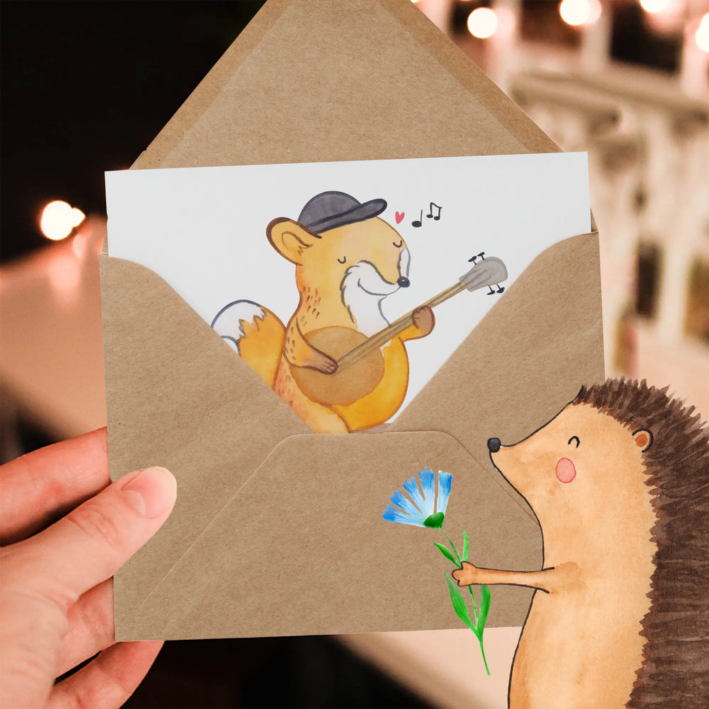 Personalized Deluxe Card Fox Banjo Grußkarte mit Namen, Personalisierte Karte, Grußkarte als Geldgeschenk, Personalisierte Geburtstagskarte, Grußkarte selber drucken, Grußkarte mit persönlichen Nachrichten, Grußkarten personalisiert, Personalisiertere Klappkarte, Personalisierte Hochzeitskarte, Personalisierte Glückwunschkarte, Personalisierte Einladungskarte, Personalisierte Grußkarte, Grußkarte selbst gestalten, Instrumente, Geschenke Musiker, Musikliebhaber, Akustik, Saiteninstrument, Banjo, Laute, Fuchs, Zupfinstrument
