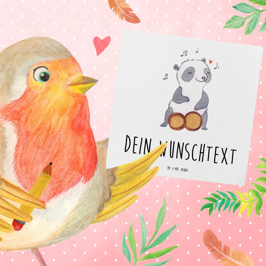 Personalized Deluxe Card Panda Bongos Personalisierte Grußkarte, Grußkarte selbst gestalten, Grußkarte selber drucken, Personalisiertere Klappkarte, Personalisierte Hochzeitskarte, Personalisierte Glückwunschkarte, Grußkarte mit Namen, Personalisierte Geburtstagskarte, Personalisierte Karte, Grußkarten personalisiert, Grußkarte als Geldgeschenk, Personalisierte Einladungskarte, Grußkarte mit persönlichen Nachrichten, Instrumente, Geschenke Musiker, Musikliebhaber, Bongo, Kuba, Trommel, Panda, Rhythmus