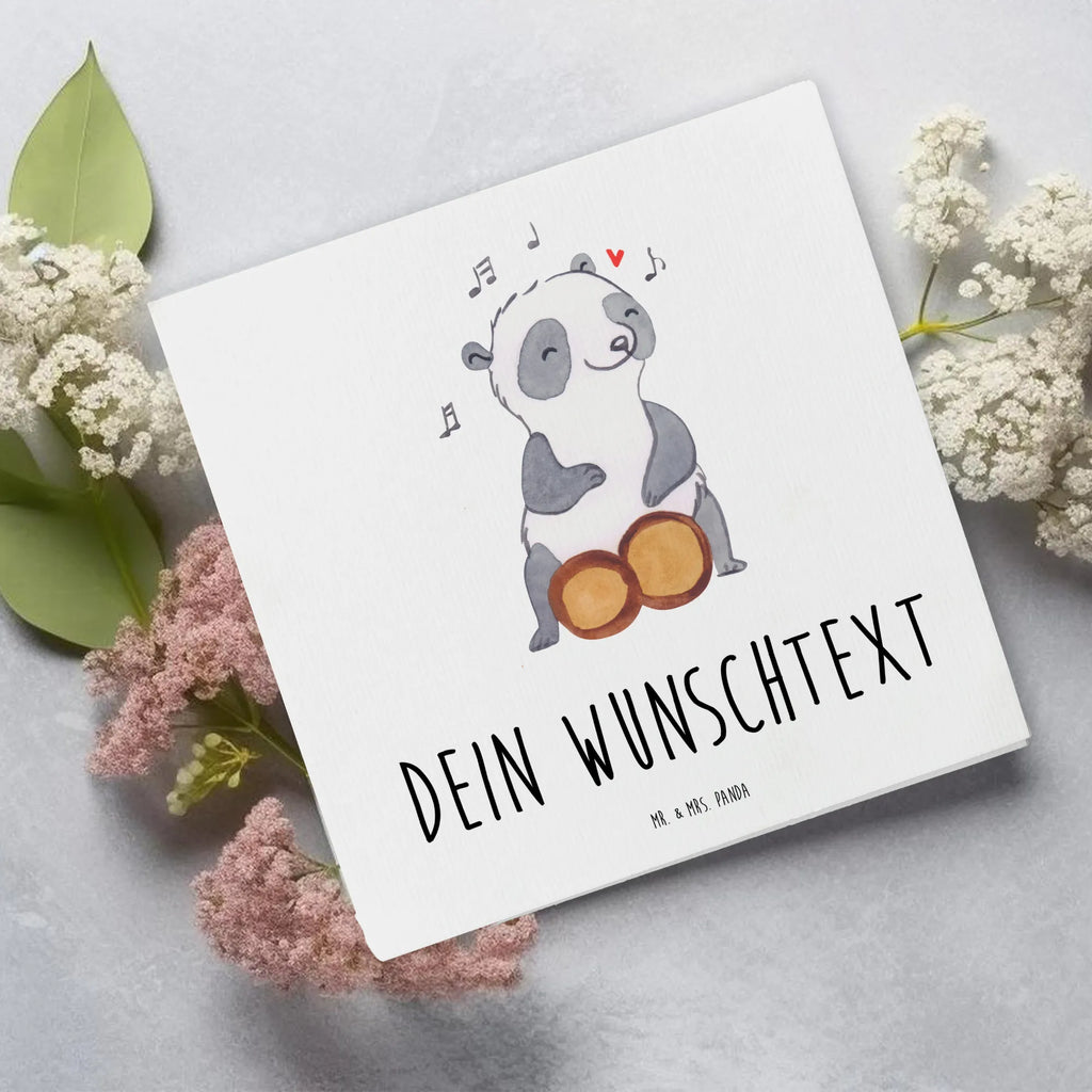 Personalized Deluxe Card Panda Bongos Personalisierte Grußkarte, Grußkarte selbst gestalten, Grußkarte selber drucken, Personalisiertere Klappkarte, Personalisierte Hochzeitskarte, Personalisierte Glückwunschkarte, Grußkarte mit Namen, Personalisierte Geburtstagskarte, Personalisierte Karte, Grußkarten personalisiert, Grußkarte als Geldgeschenk, Personalisierte Einladungskarte, Grußkarte mit persönlichen Nachrichten, Instrumente, Geschenke Musiker, Musikliebhaber, Bongo, Kuba, Trommel, Panda, Rhythmus