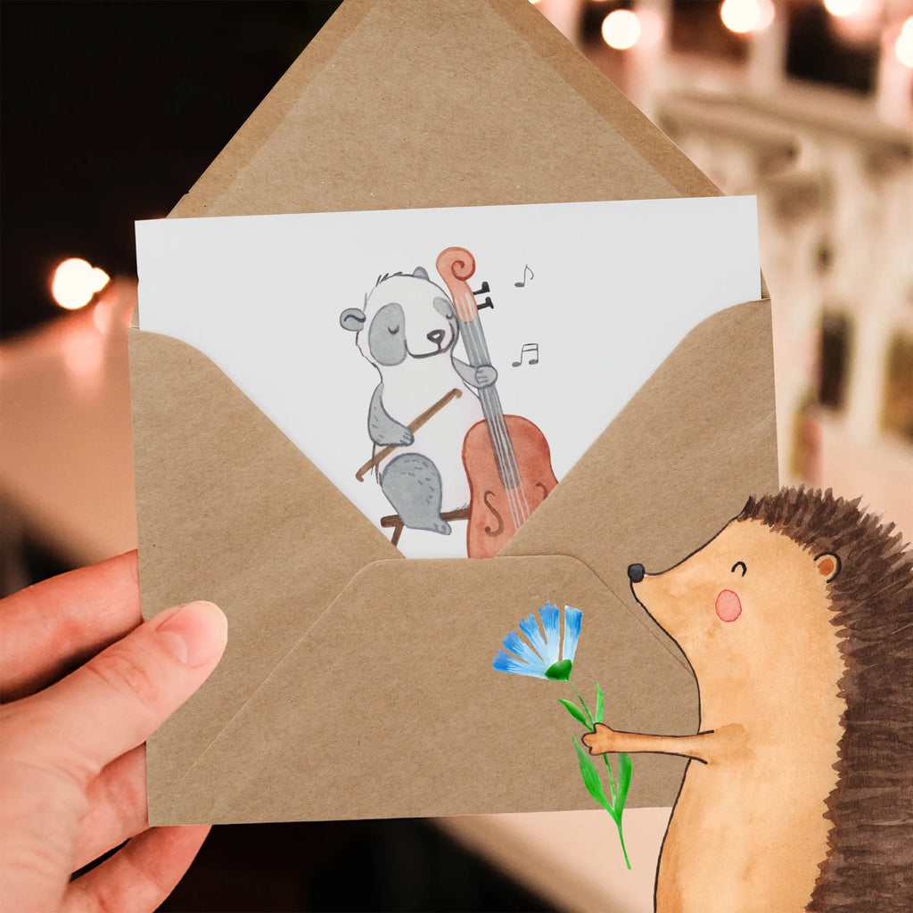 Personalized Deluxe Card Panda Double bass Personalisiertere Klappkarte, Grußkarte mit Namen, Grußkarte selbst gestalten, Grußkarte als Geldgeschenk, Grußkarte mit persönlichen Nachrichten, Personalisierte Glückwunschkarte, Personalisierte Hochzeitskarte, Grußkarte selber drucken, Personalisierte Grußkarte, Personalisierte Geburtstagskarte, Personalisierte Einladungskarte, Personalisierte Karte, Grußkarten personalisiert, Instrumente, Geschenke Musiker, Musikliebhaber, Orchester, Kontrabass, Bassinstrument, Streicher, Panda, Ensemble, Klassik