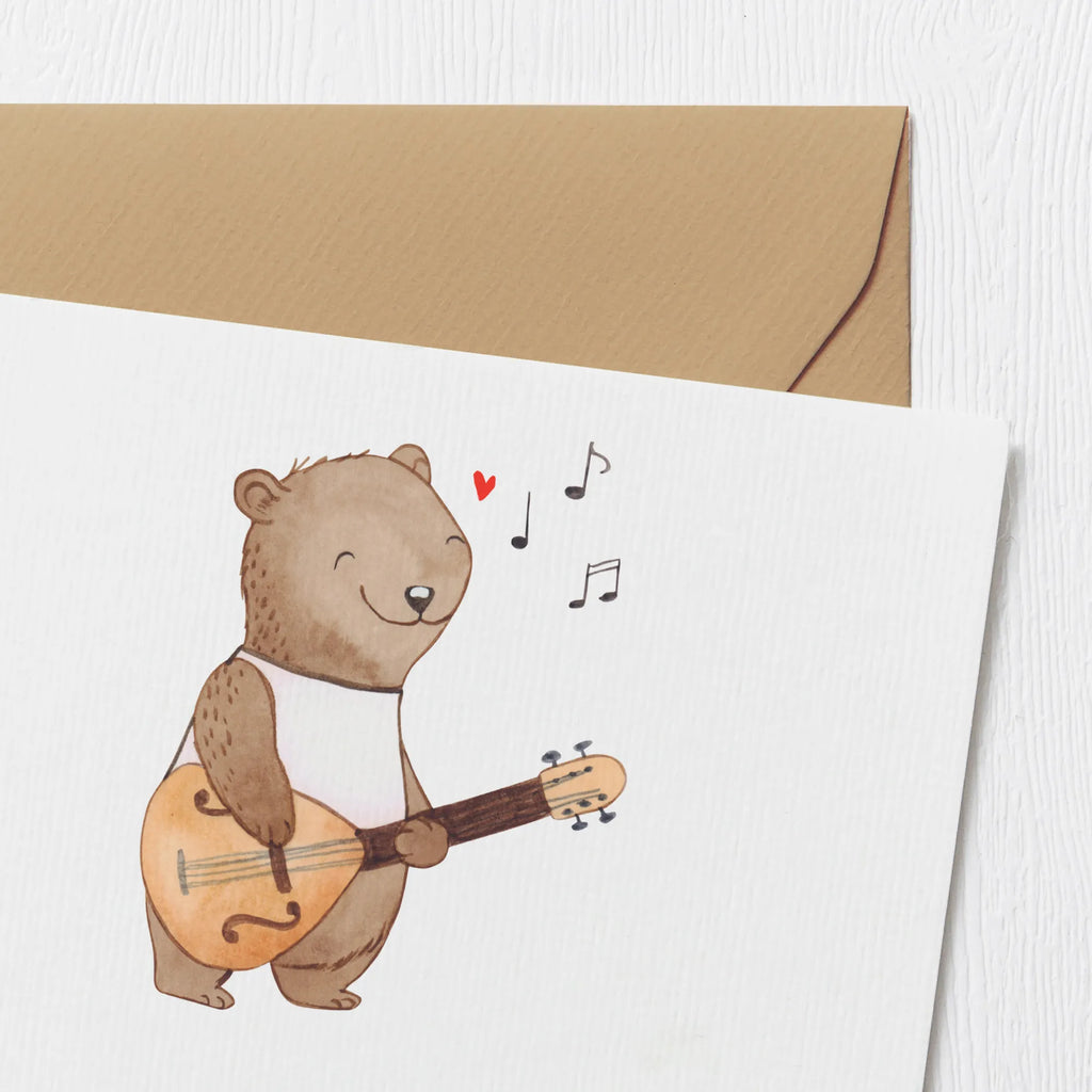 Personalisierte Deluxe Karte Bär Mandoline Personalisierte Grußkarte, Personalisierte Einladungskarte, Grußkarte selber drucken, Personalisiertere Klappkarte, Personalisierte Hochzeitskarte, Grußkarte als Geldgeschenk, Personalisierte Glückwunschkarte, Personalisierte Geburtstagskarte, Grußkarte selbst gestalten, Grußkarte mit persönlichen Nachrichten, Personalisierte Karte, Grußkarte mit Namen, Grußkarten personalisiert, Instrumente, Geschenke Musiker, Musikliebhaber, Bär, Mandoline, Saiteninstrument, Barock, Zupfinstrument, Klassik