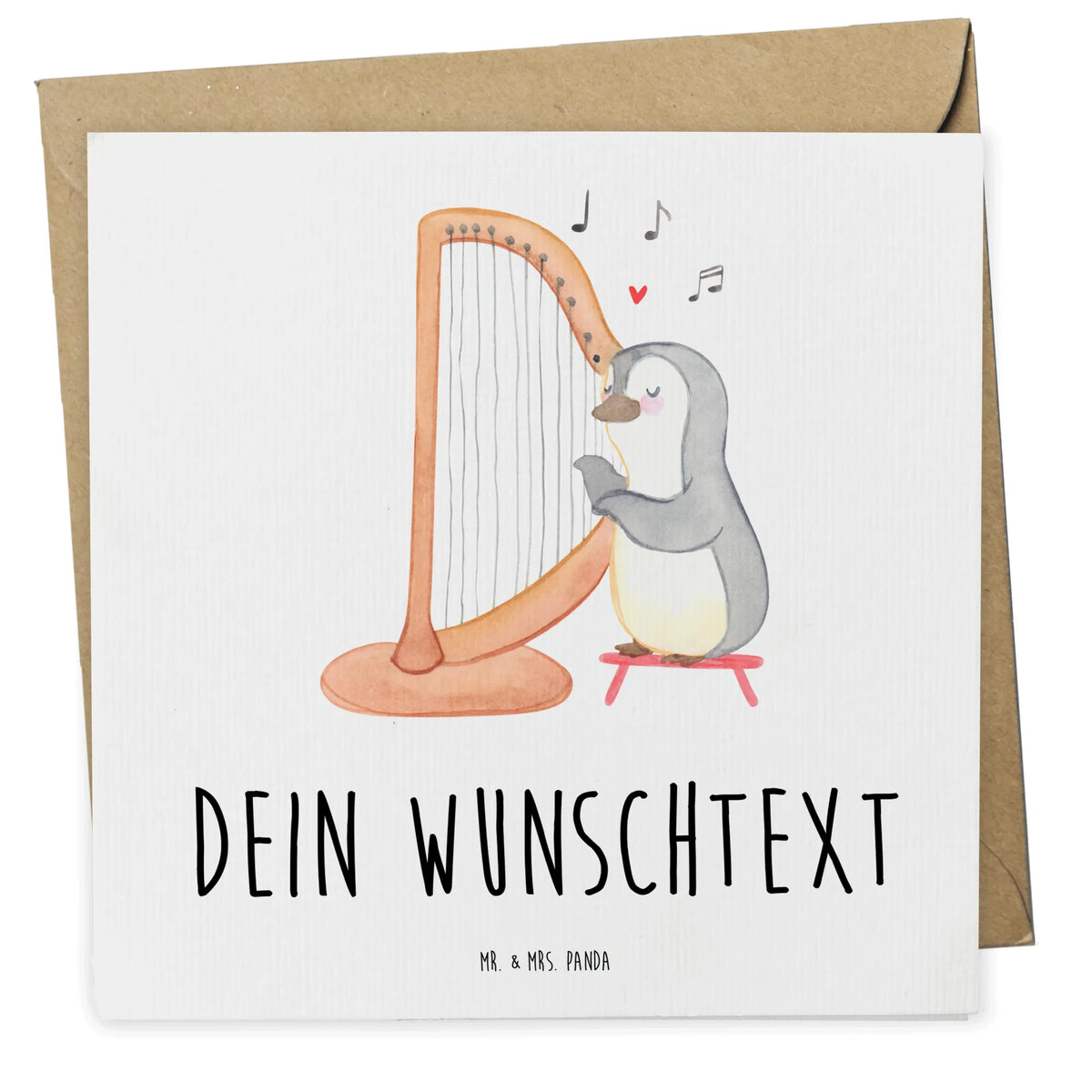 Personalisierte Deluxe Karte Pinguin Harfe karte personalisiert, Grußkarten Personalisiert, individuelle grußkarte, Grußkarte personalisierbar, Personalisierte Karte, grußkarte personalisiert, Personalisierte Karten, Personalisierte Grußkarte, Postkarte personalisiert, Personalisierte Grußkarten, Personalisierte Postkarte, Instrumente, Geschenke Musiker, Musikliebhaber, Saiteninstrument, Harfe, Hochzeit, Zupfinstrument, Konzertharfe, Klassik, Pinguin