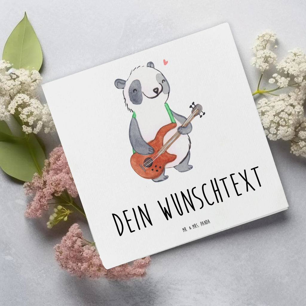 Personalized Deluxe Card Panda bass guitar Personalisierte Geburtstagskarte, Personalisierte Einladungskarte, Grußkarte selber drucken, Personalisierte Hochzeitskarte, Personalisierte Glückwunschkarte, Grußkarte als Geldgeschenk, Personalisierte Karte, Grußkarte selbst gestalten, Grußkarte mit Namen, Personalisiertere Klappkarte, Personalisierte Grußkarte, Grußkarten personalisiert, Grußkarte mit persönlichen Nachrichten, Instrumente, Geschenke Musiker, Musikliebhaber, Bassgitarre, E-Bass, Panda, Band, Verstärker