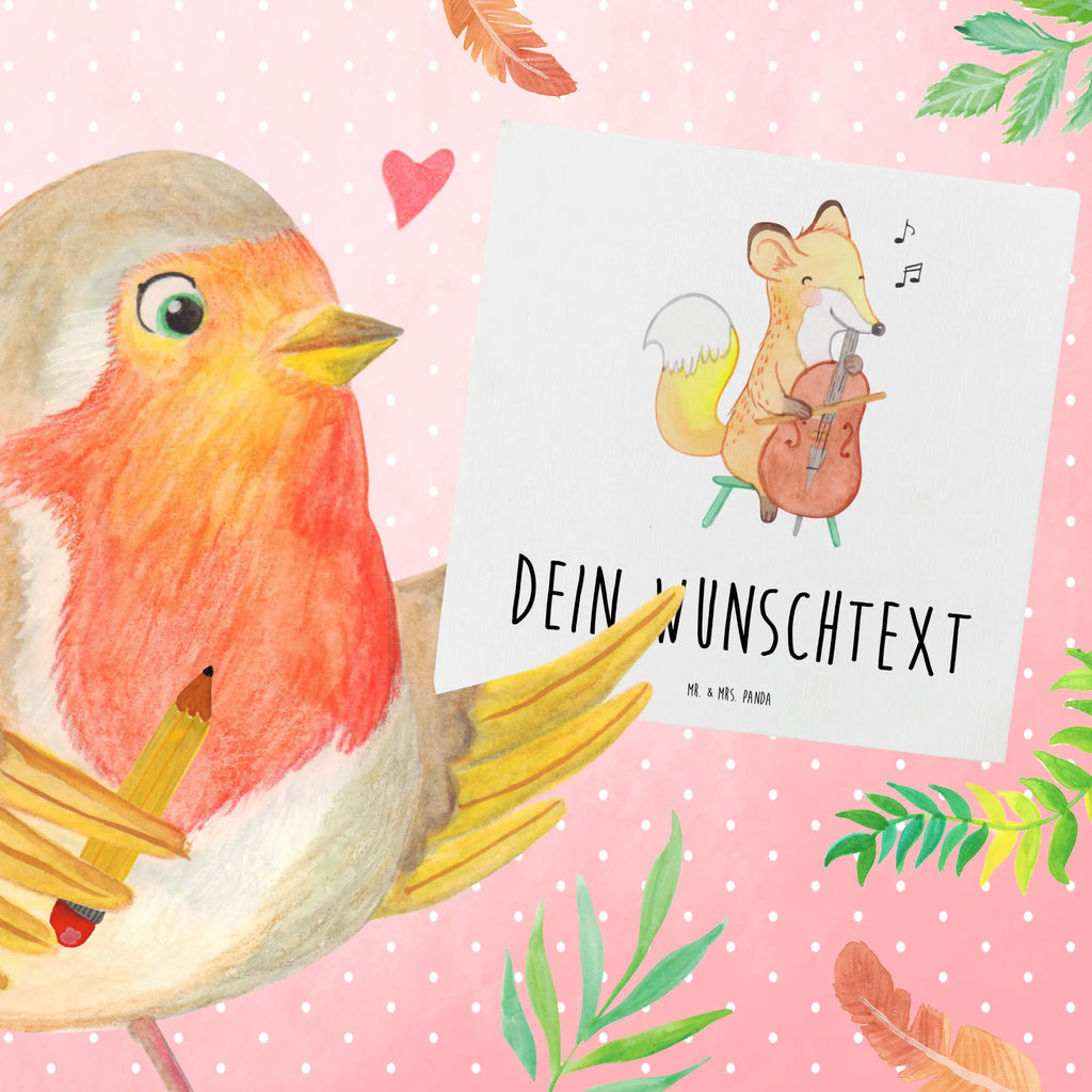 Personalisierte Deluxe Karte Fuchs Violoncello Personalisierte Geburtstagskarte, Grußkarten personalisiert, Personalisierte Einladungskarte, Personalisierte Hochzeitskarte, Grußkarte selbst gestalten, Grußkarte mit Namen, Grußkarte mit persönlichen Nachrichten, Personalisierte Karte, Personalisierte Grußkarte, Grußkarte selber drucken, Personalisiertere Klappkarte, Grußkarte als Geldgeschenk, Personalisierte Glückwunschkarte, Instrumente, Geschenke Musiker, Musikliebhaber, Ensemble, Barock, Streicher, Klassik, Fuchs, Orchester, Violoncello, Bogen, Cello