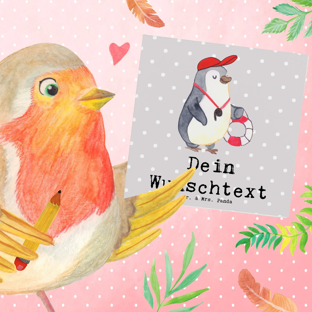 Personalized Deluxe Card lifeguard Heart Personalisierte Grußkarte, Personalisierte Einladungskarte, Grußkarten personalisiert, Grußkarte selber drucken, Grußkarte mit persönlichen Nachrichten, Grußkarte mit Namen, Grußkarte als Geldgeschenk, Personalisierte Karte, Personalisiertere Klappkarte, Personalisierte Hochzeitskarte, Grußkarte selbst gestalten, Personalisierte Geburtstagskarte, Personalisierte Glückwunschkarte, Beruf, Ausbildung, Jubiläum, Abschied, Rente, Kollege, Kollegin, Geschenk, Schenken, Arbeitskollege, Mitarbeiter, Firma, Danke, Dankeschön, Schwimmschule, Schwimmverein, Freibad, Rettungsschwimmer, Bademeister, Badeanstalt, Schwimmbad, Schwimmmeister